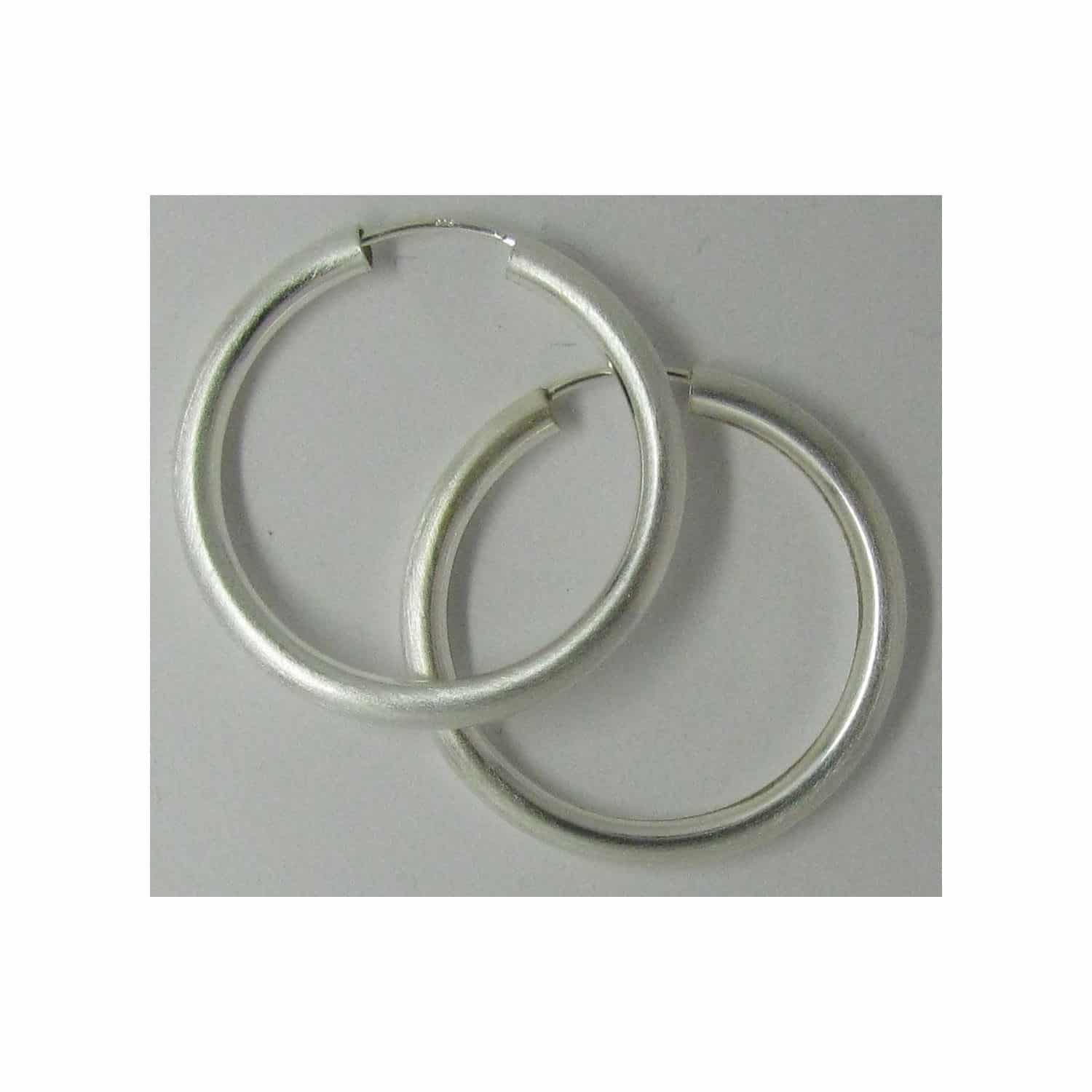 Creolen matt Silber 30mm - 111137