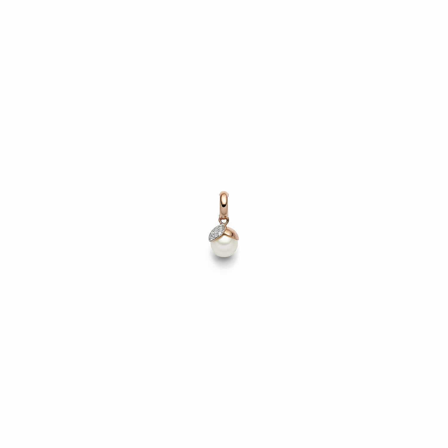 Viventy Silber Charm-Clip Perle goldplatt - 112071