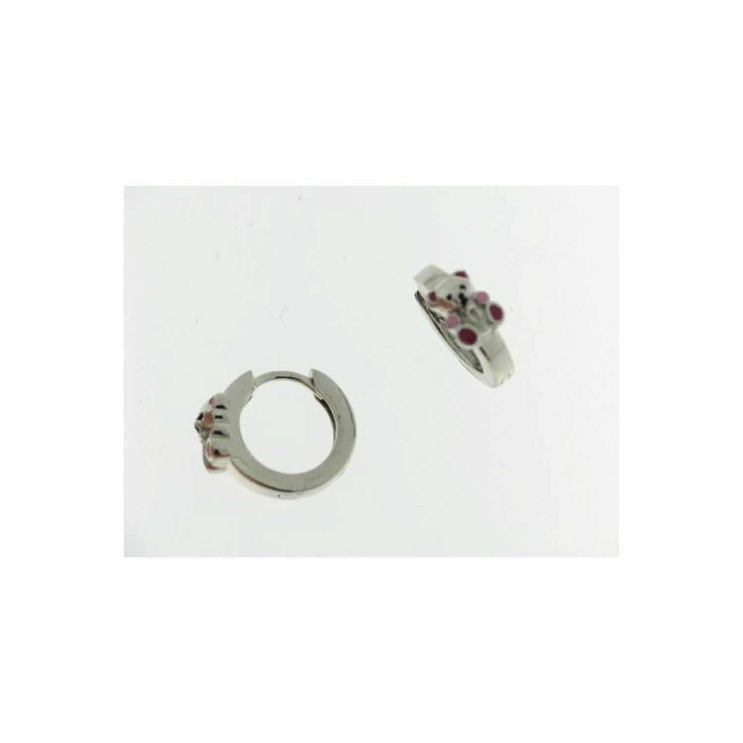 Creolen Teddy pink-rosa Silber  - 112787