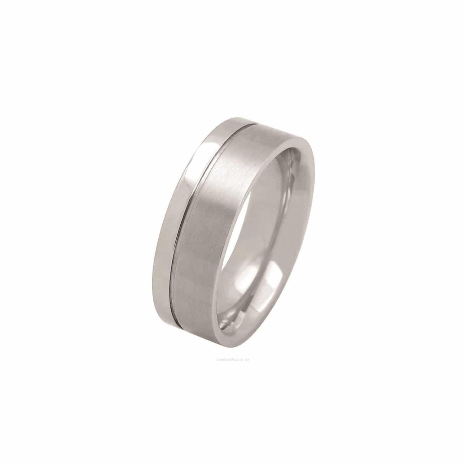 Landmesser Ring W.63 Stahl 7mm matt/poliert - 114862
