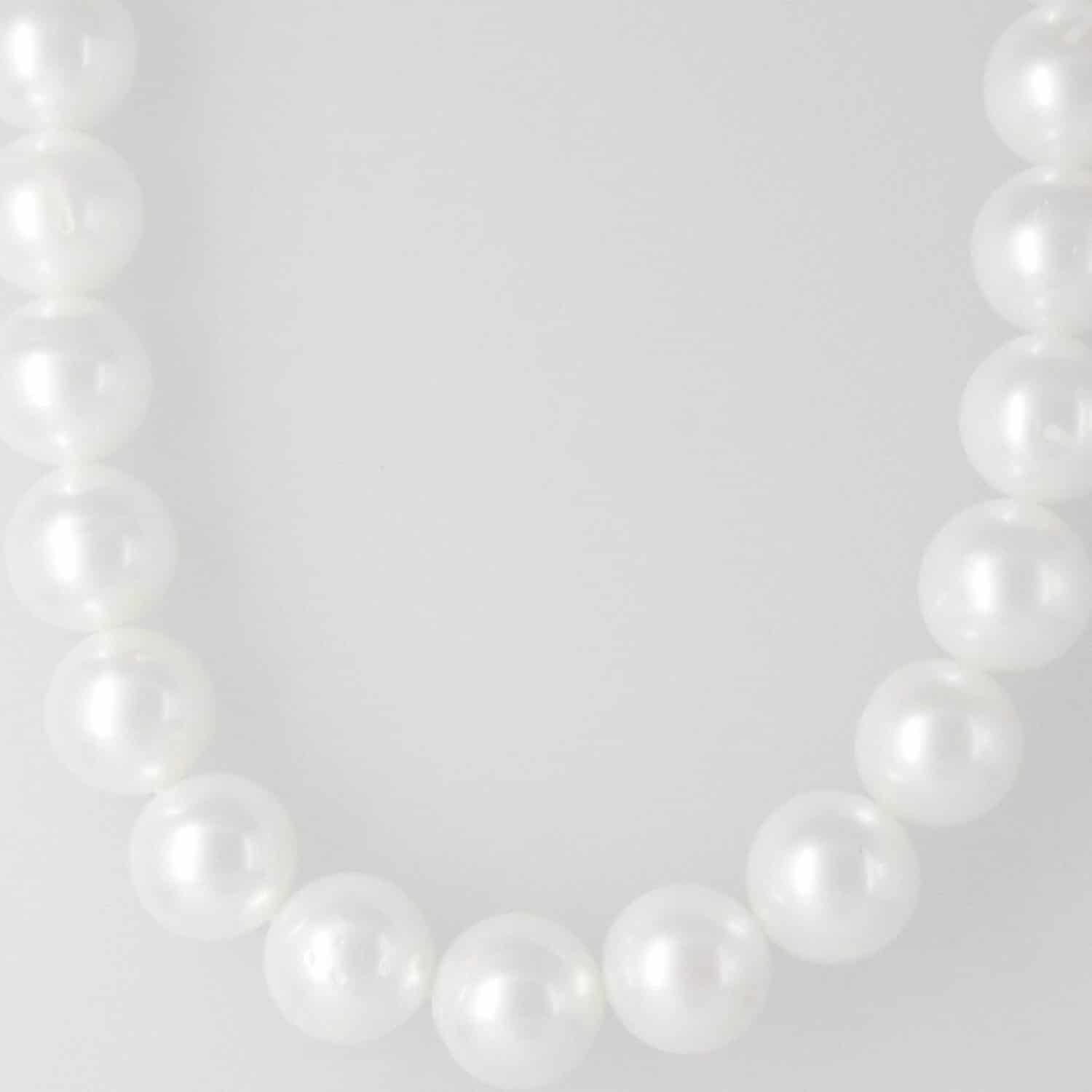 SW-Perlencollier 10,5-11,5mm m. Silber - 125873