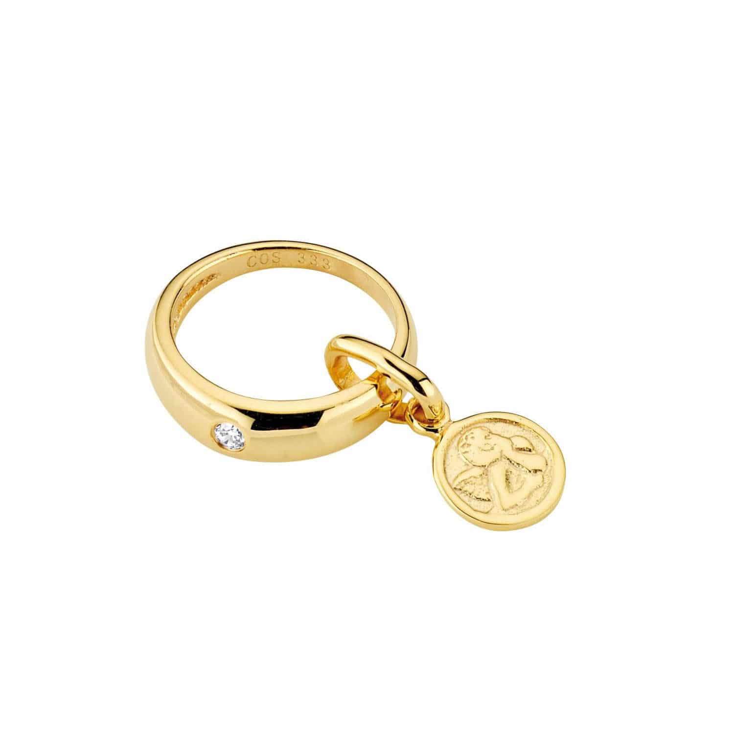 CEM Taufring Zirkonia Engel 333/- Gelbgold - 126359