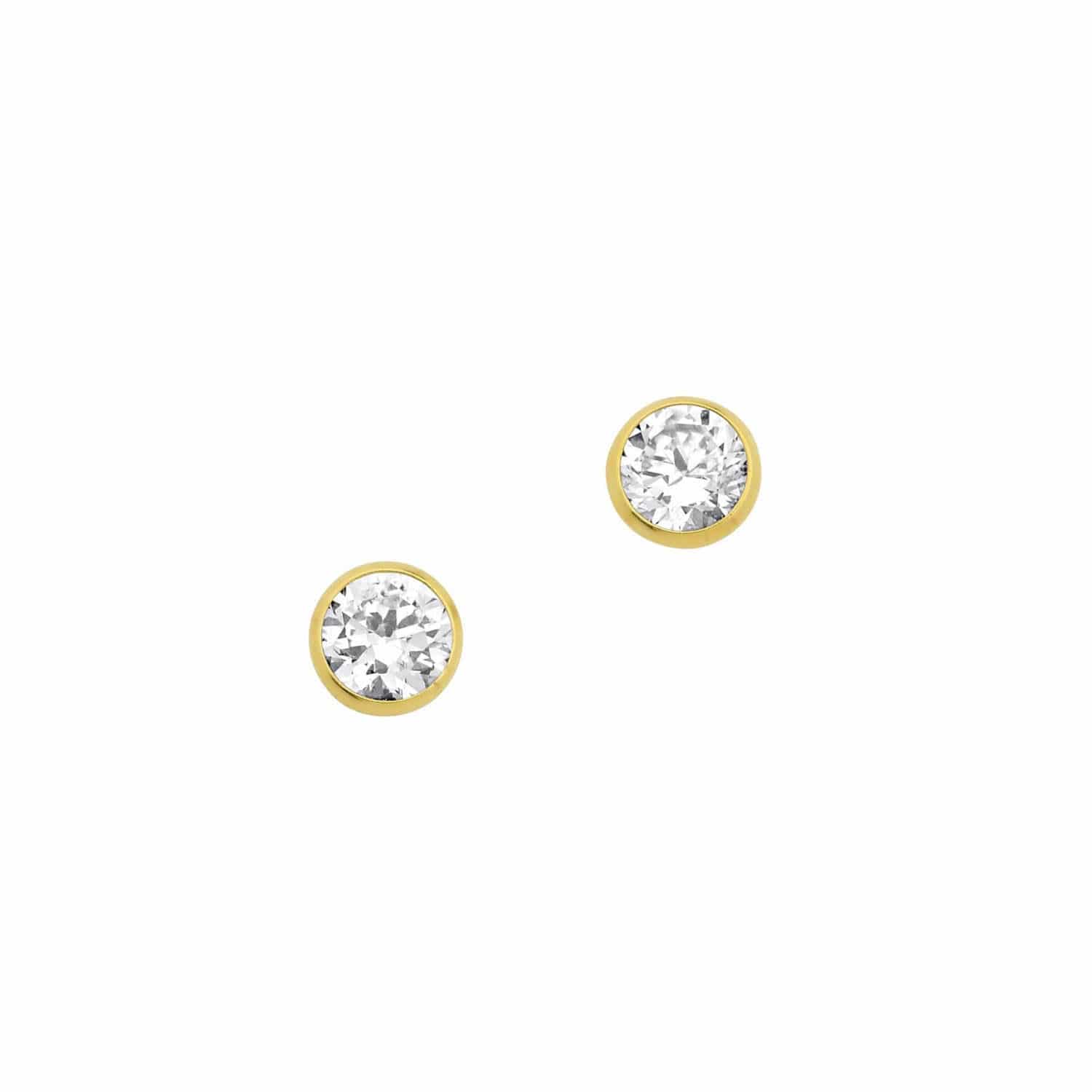 CEM Ohrstecker 333/Gelbgold Zirkonia 4mm - 126379