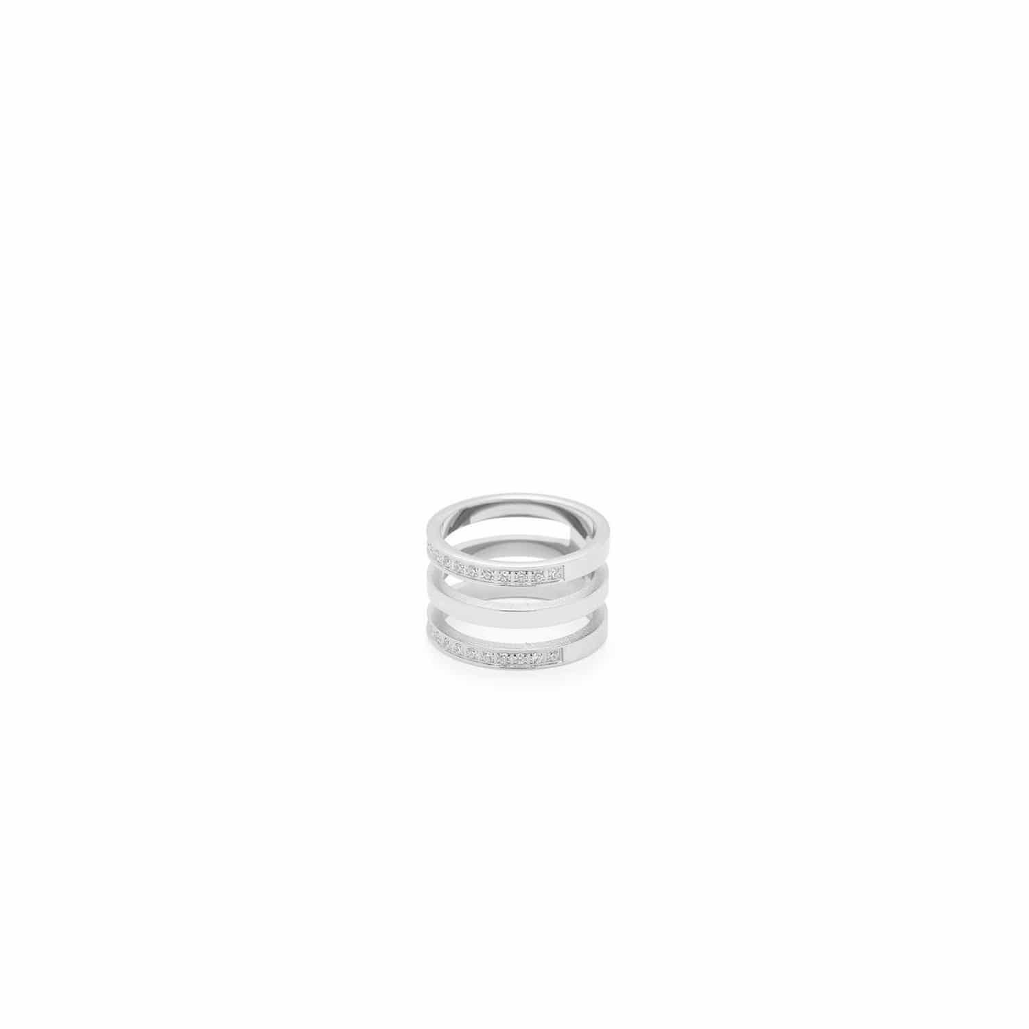 Leonardo Ring W.17 Minimo Stahl Kristall - 143966