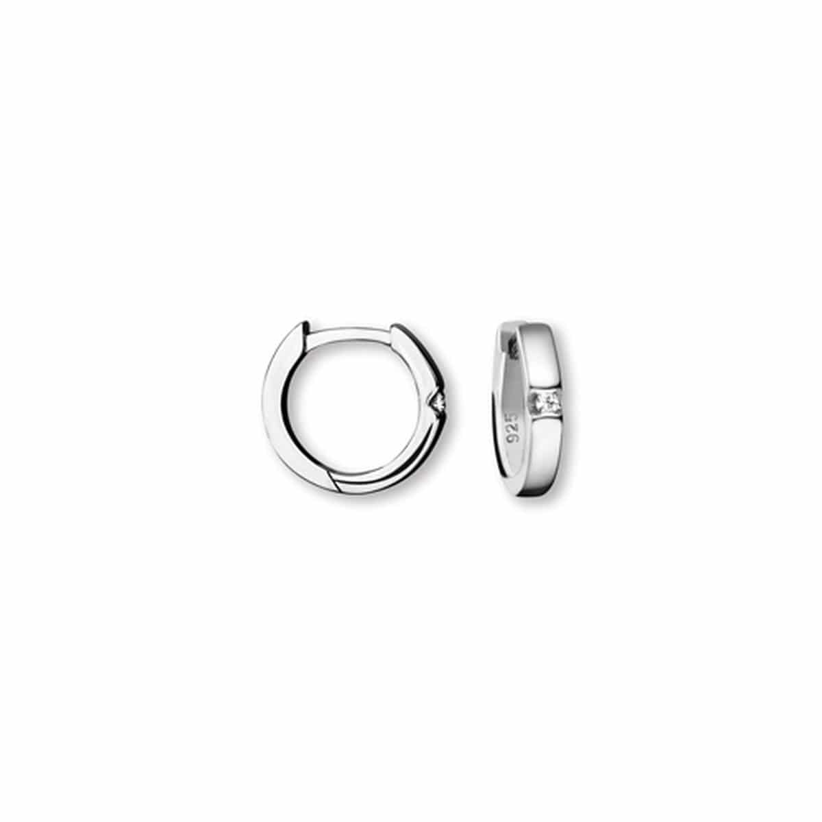 Bedra Creolen Zirkonia Silber 12,1x2,4mm - 147785