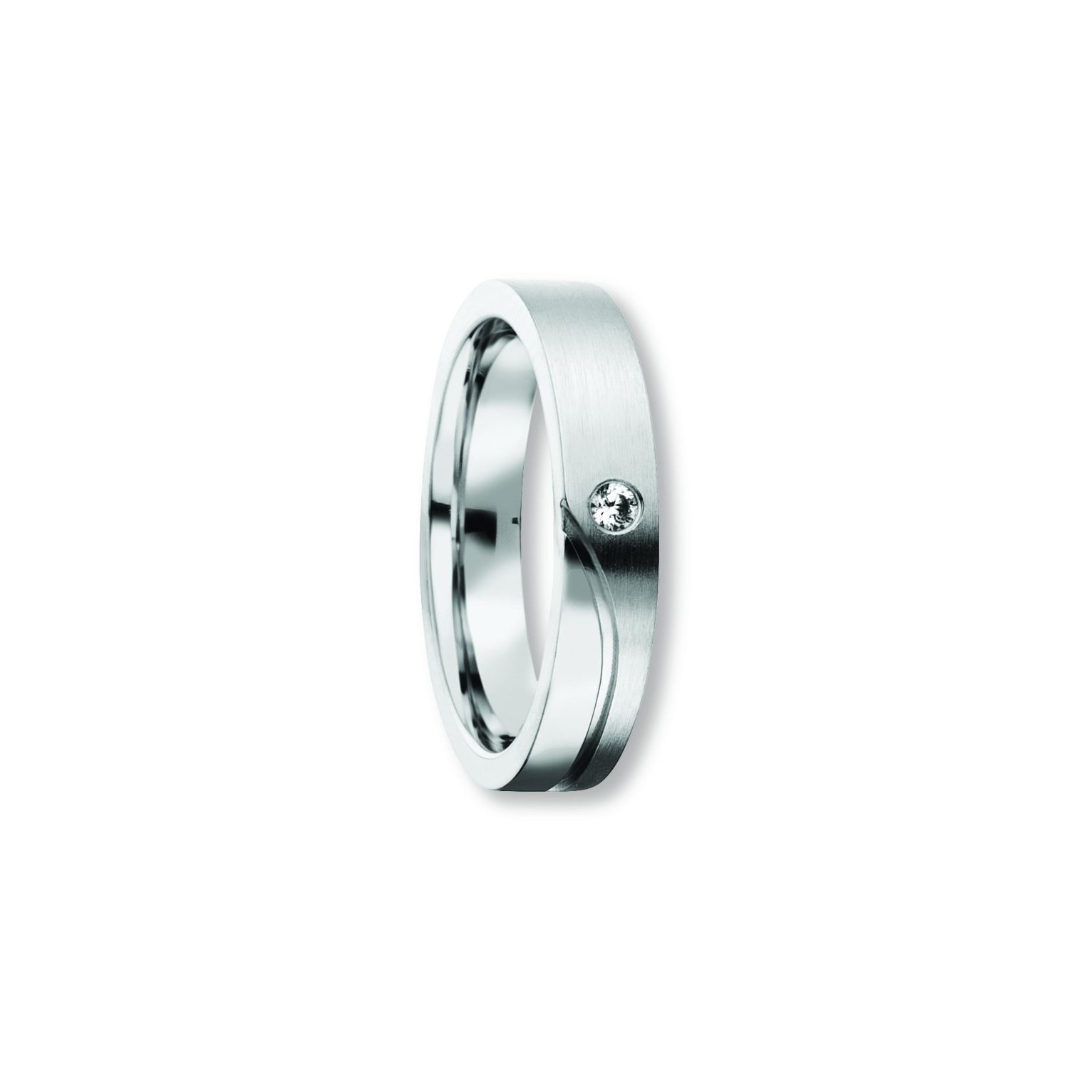 Bedra Partnerring W56 Zirkonia 925/- Silber rhodiniert  - 148038