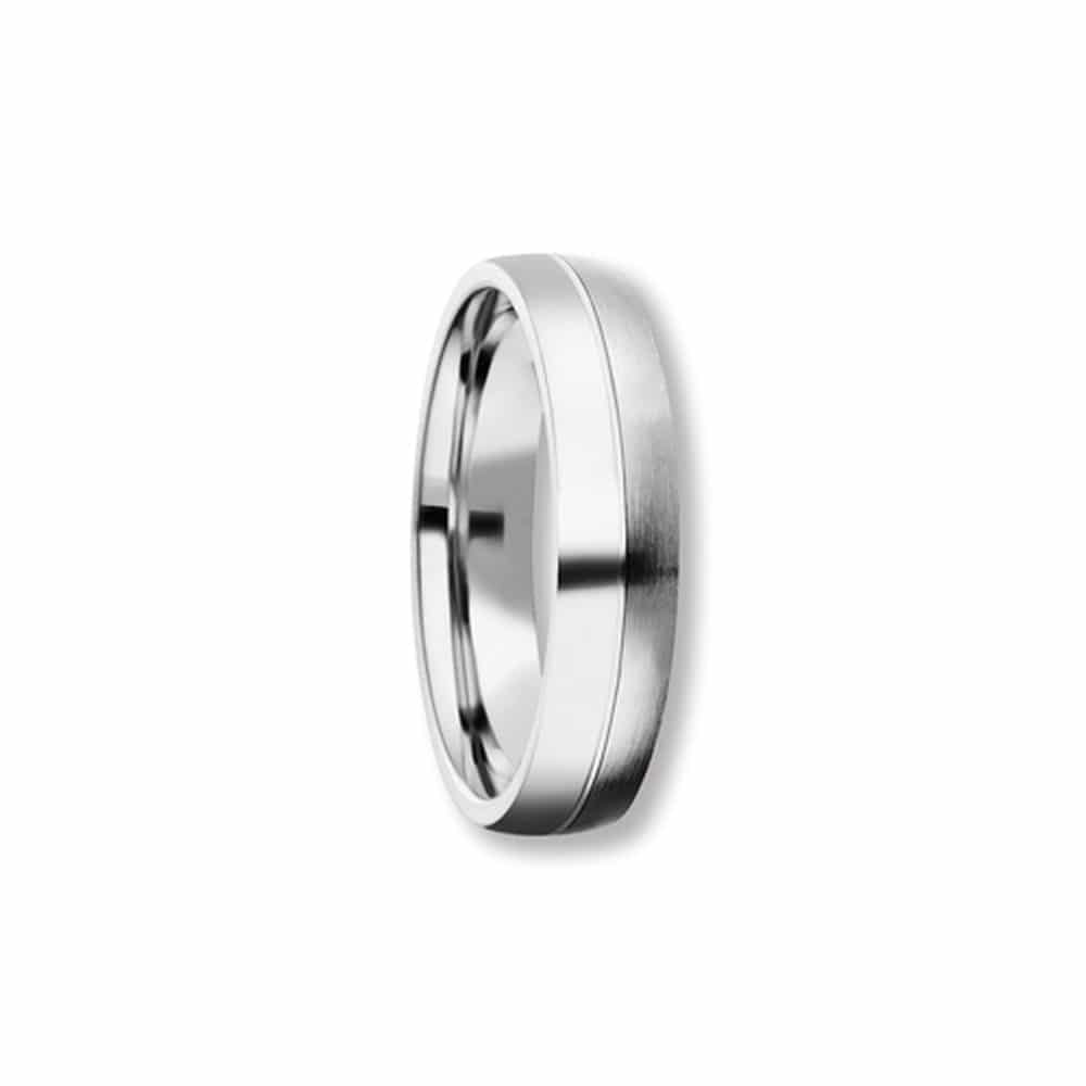Bedra Partnerring W.66 5mm Silber 925/ teilmattiert rhodiniert - 148045