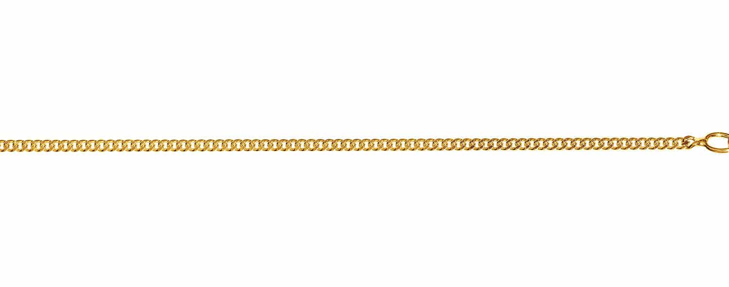 Bedra Kette 36cm Panzermuster flach 1.4mm 333/-Gold - 148049