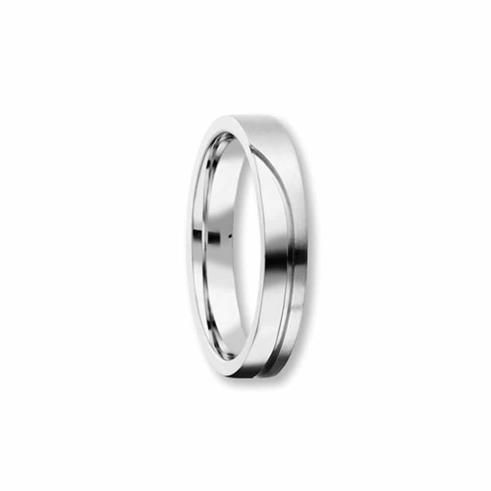 Bedra Freundschaftsring W.66 teilmattiert 4mm  - 148146