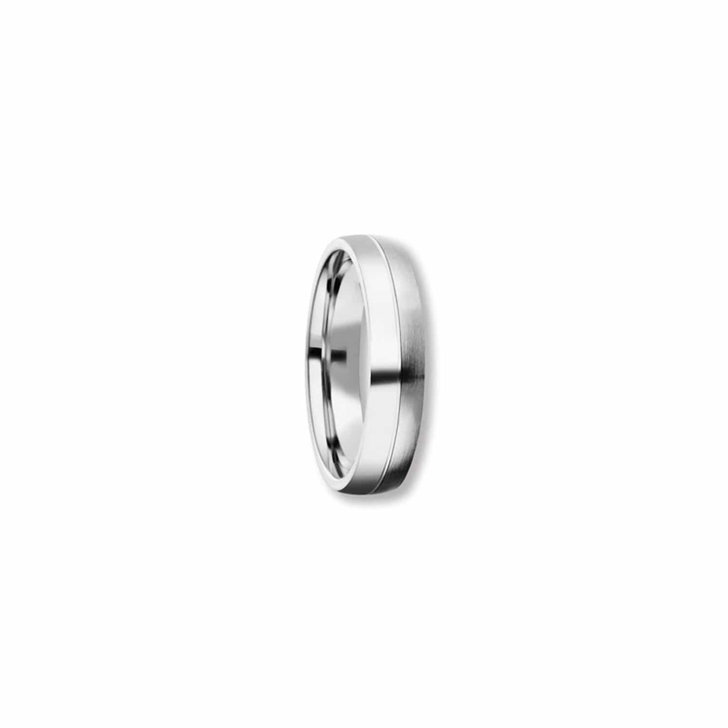 Bedra Partnerring W.60 5mm teilmattiert Silber 925/-  - 148152