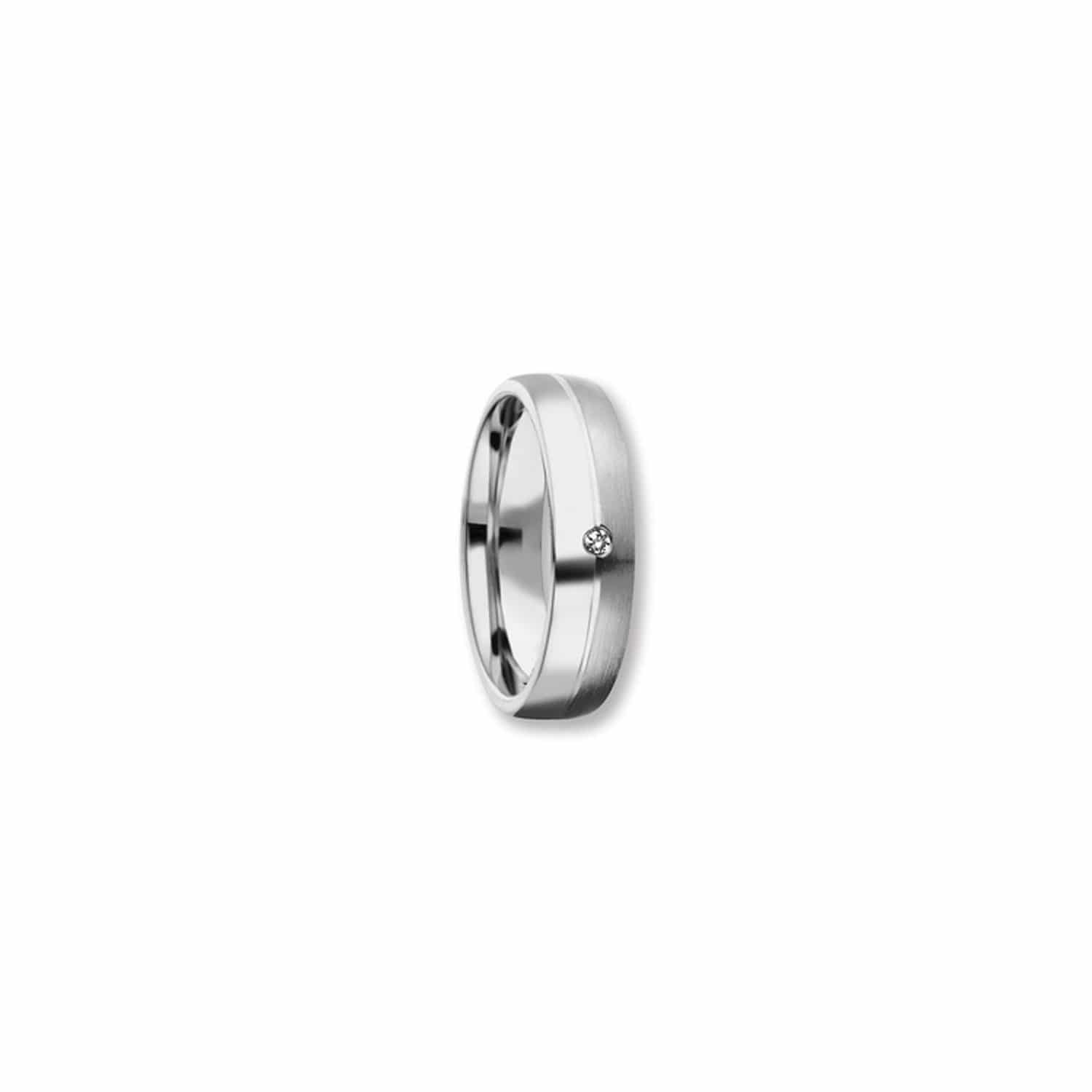 Bedra Ring W.52 Brill.0,015ct. Silber 5mm  - 148727