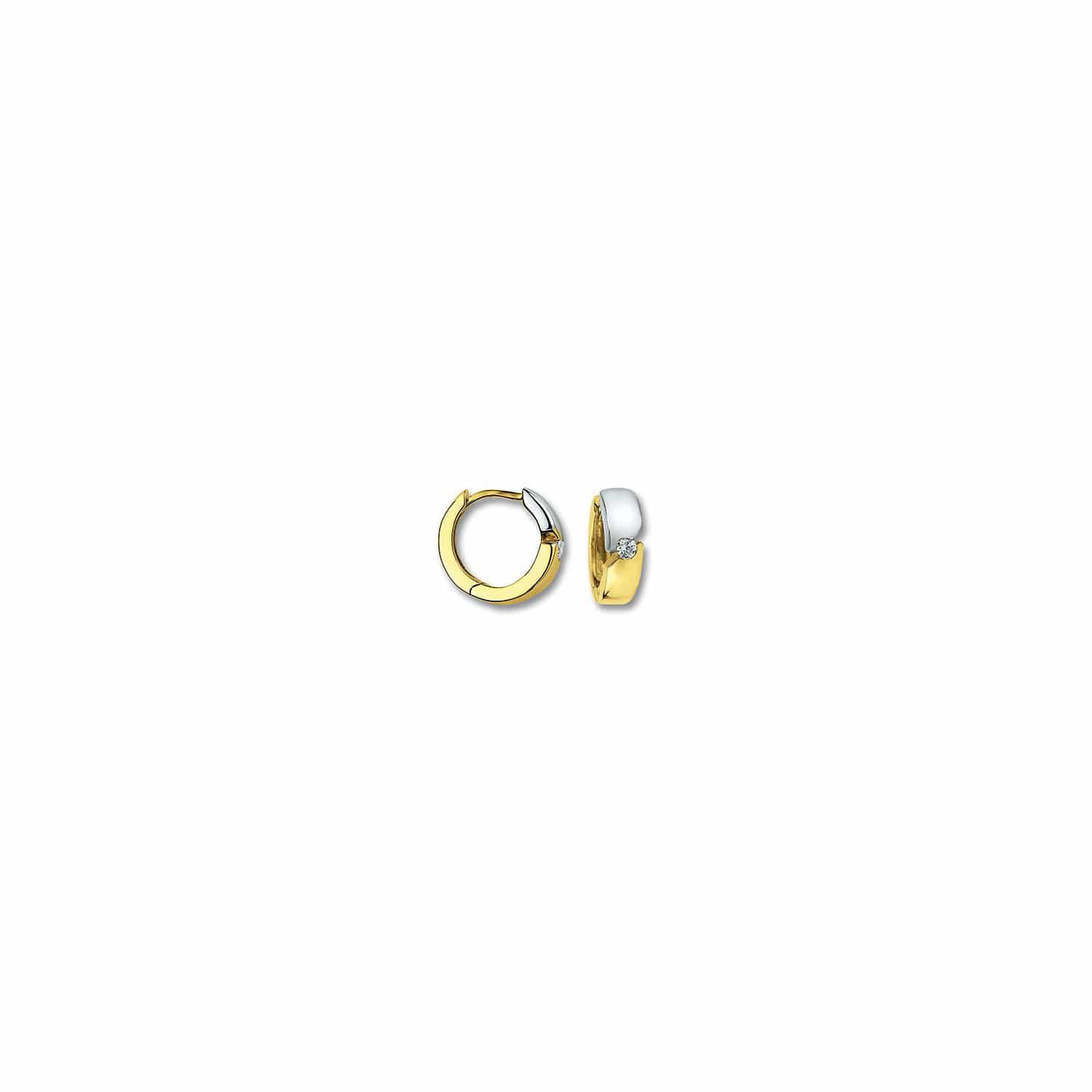 Bedra Creolen Gold bicolor pol. Zirkonia - 148865