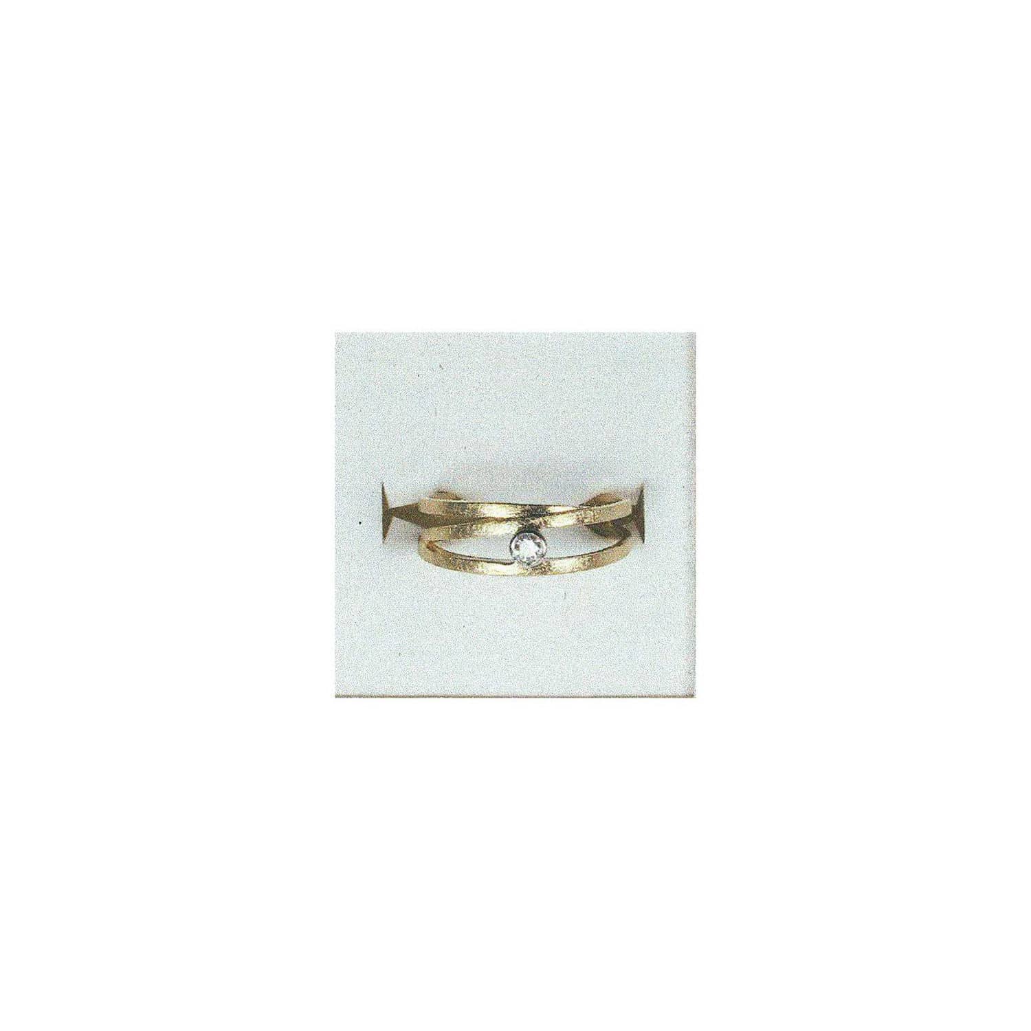 Ring W.56 585/GG rhod. Brill.0,05ct - 151147