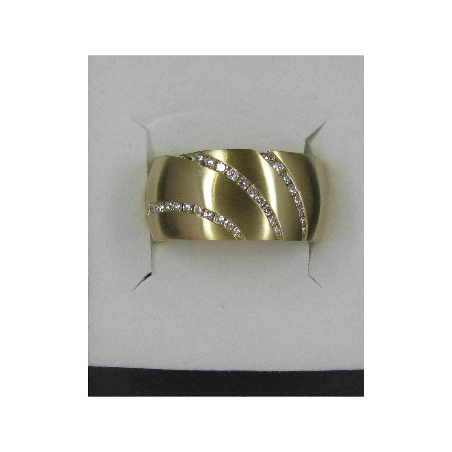 Damenring breit Gelbgold0,38ct W/si - 105369