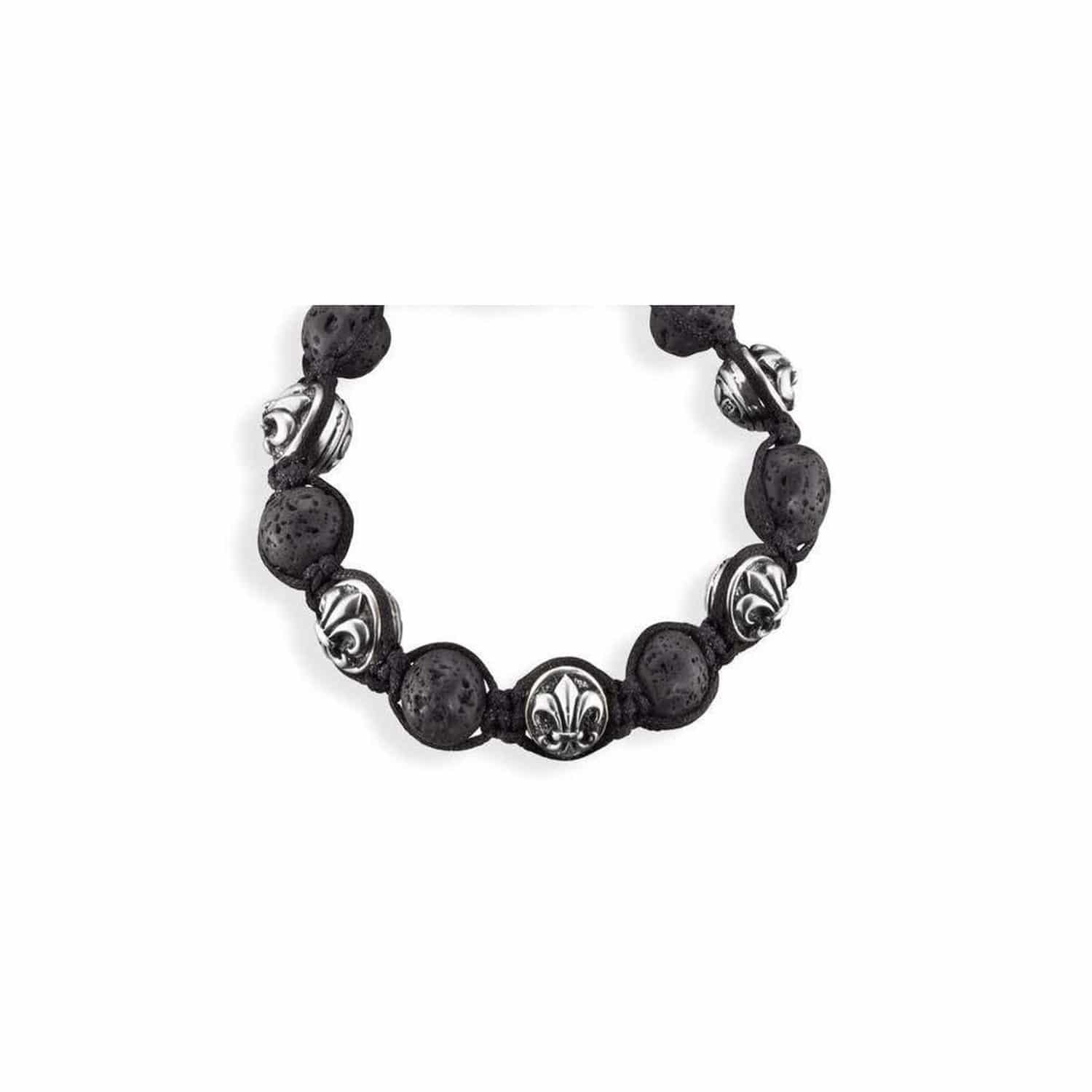 Armband 5 Silberperle Fleur  6 Lava - 156757