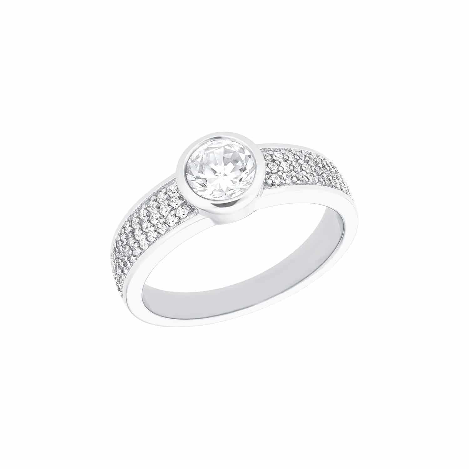 s.Oliver Ring W.54 Silber rhod. Zirkonia - 156809