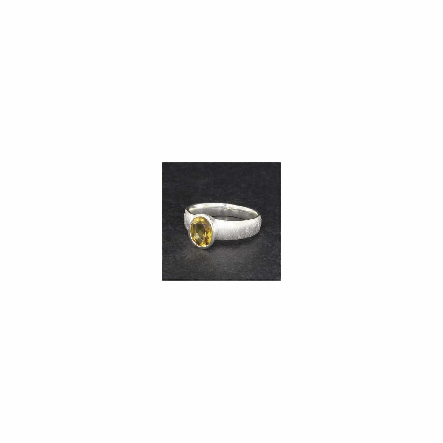 Ring W55 NaturZirkon Silber matt. - 158016