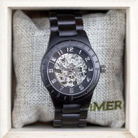 Laimer Armbanduhr Holzuhr Autom Holzband  - 158253