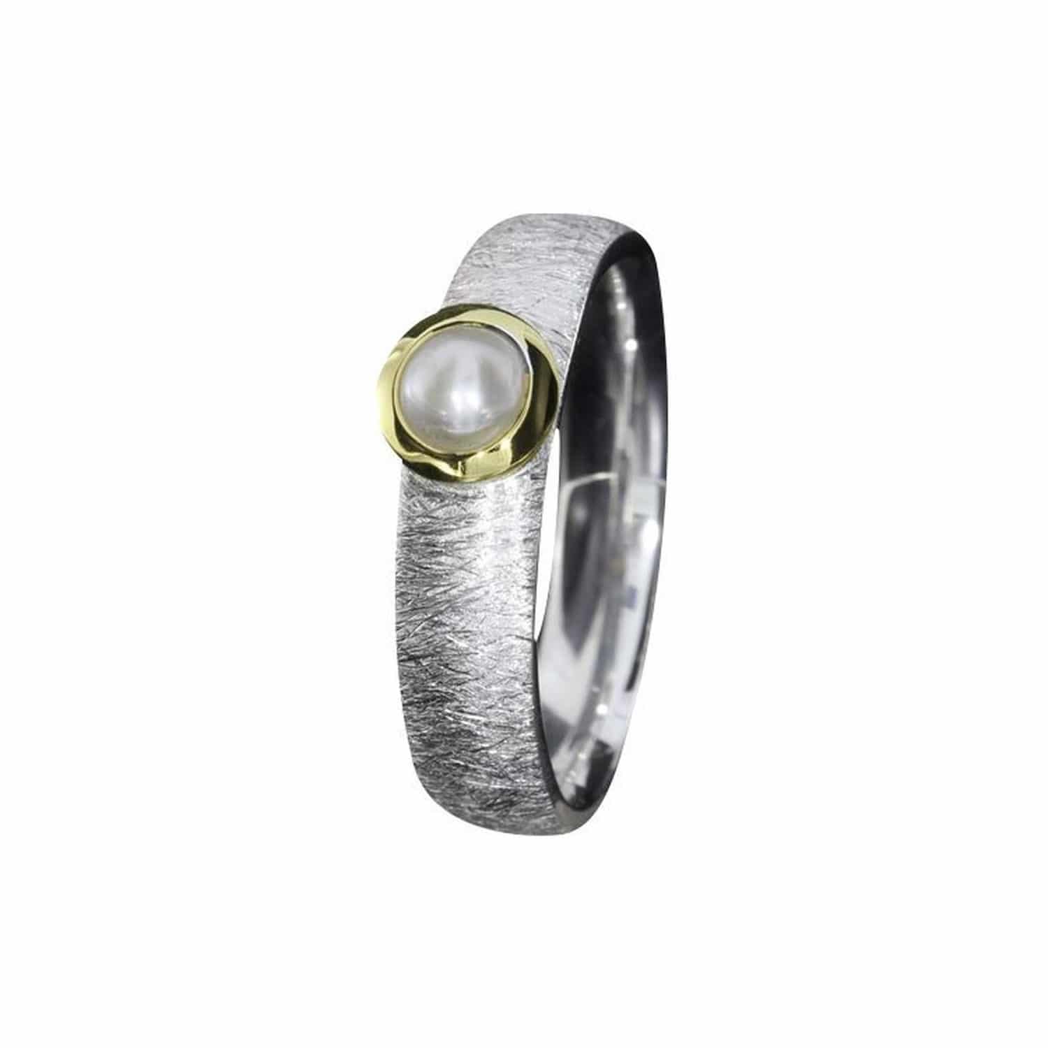 Ring W.54 Perle Silber bicolor - 158481