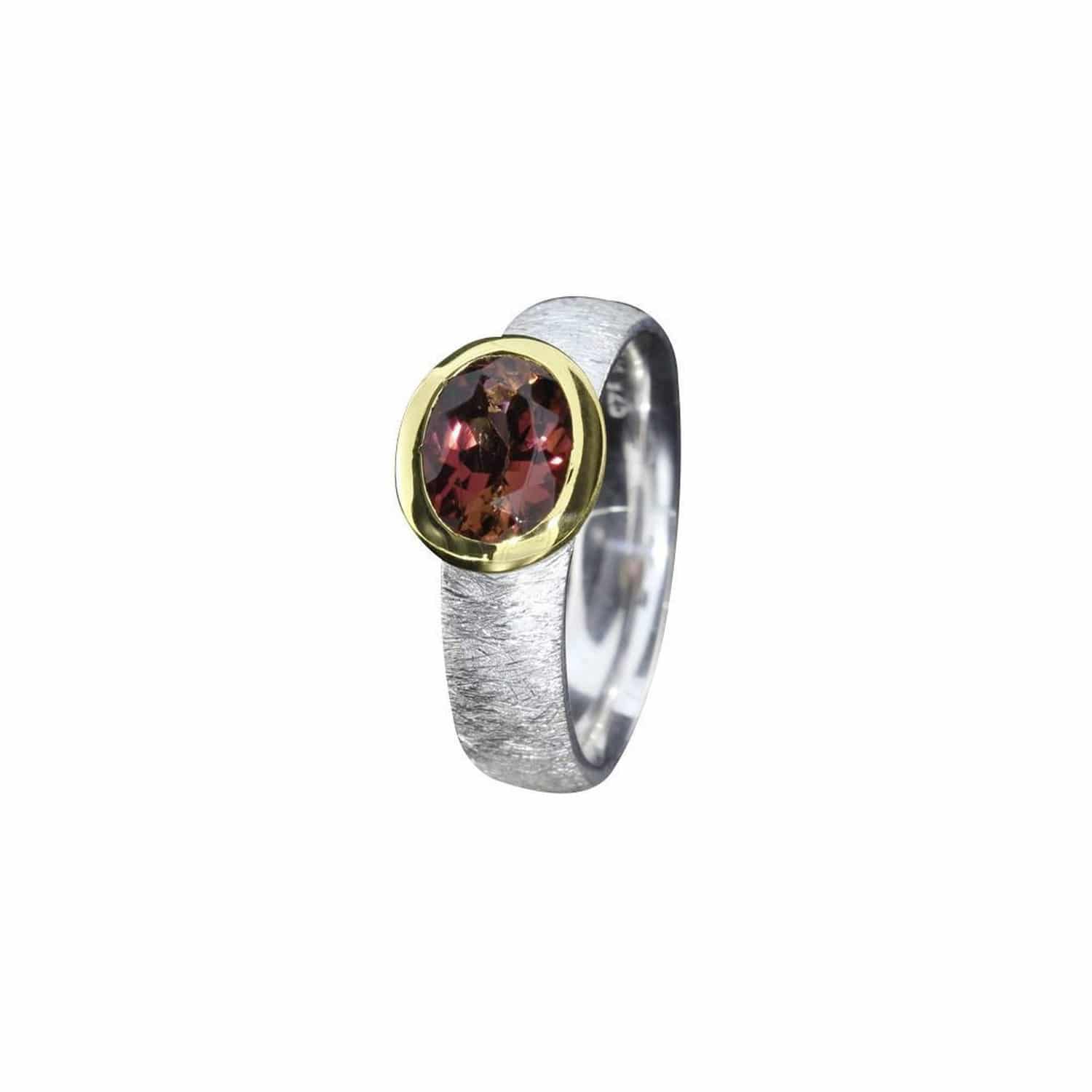 Ring W.58 Turmalin Silber bicolor - 158487