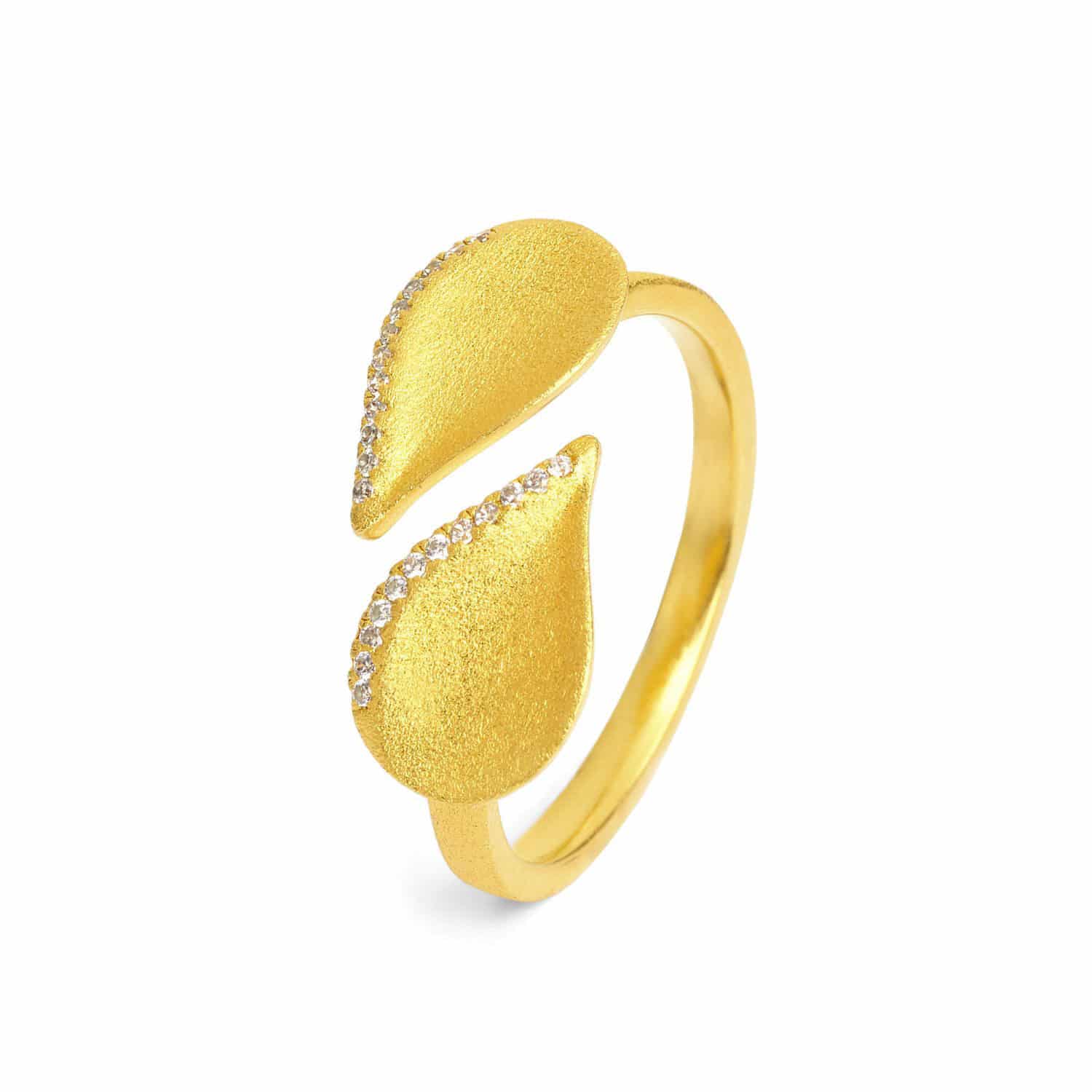 Bernd Wolf Ring W.54 Aquina Silber gold Zirk. - 158577