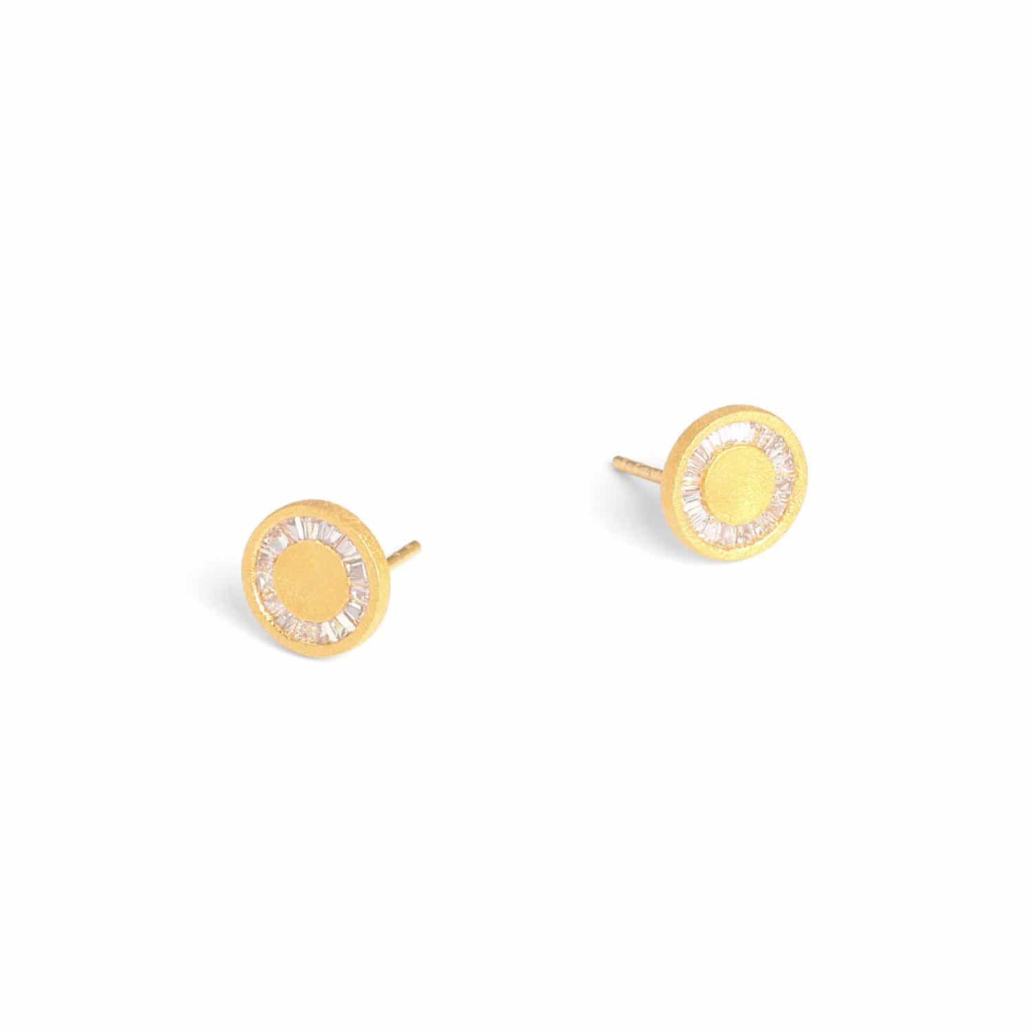 Bernd Wolf Ohrstecker Sonti Silber gold Zirk. - 158600