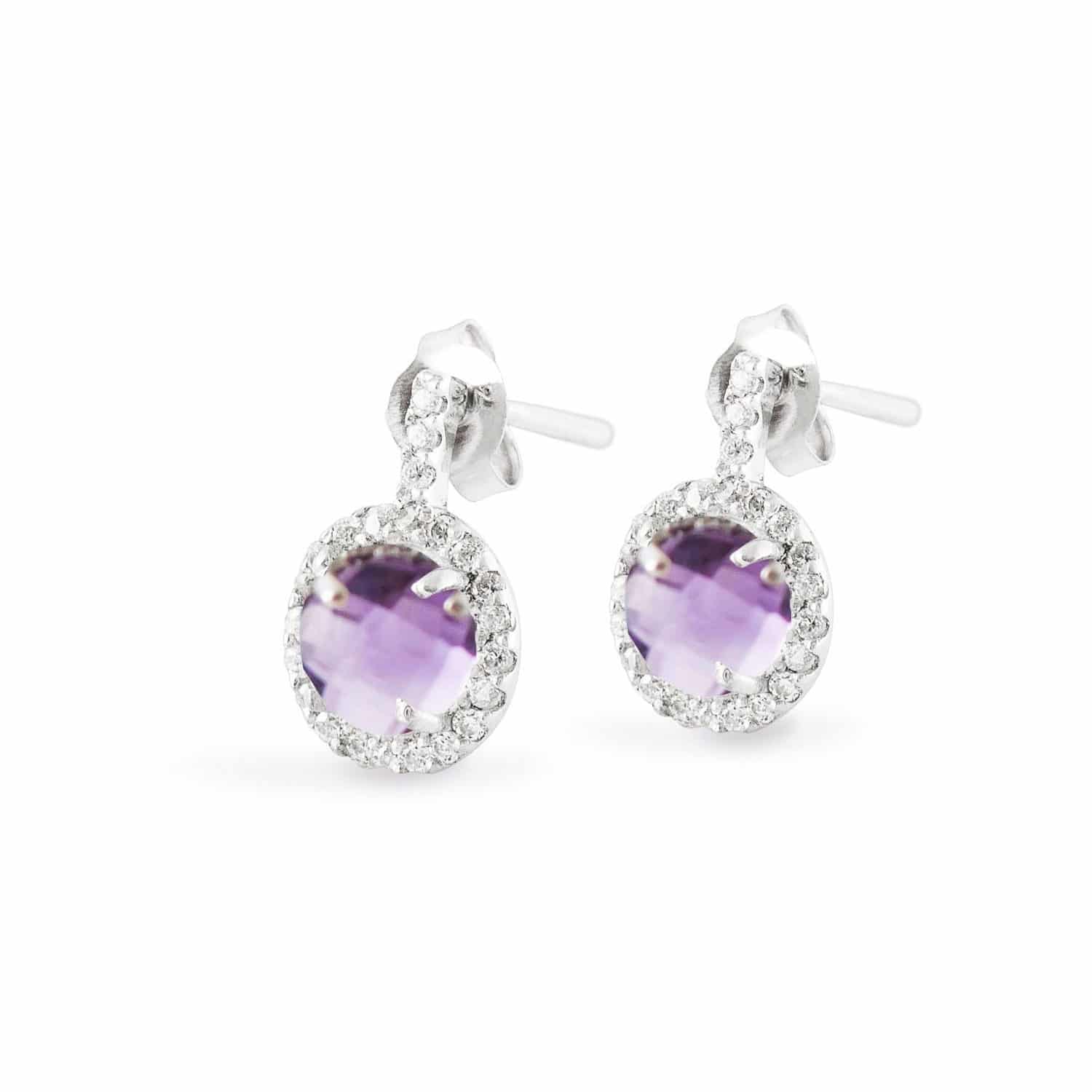 ILR Collection Ohrstecker Amethyst/Zirkon Cocktail - 159462