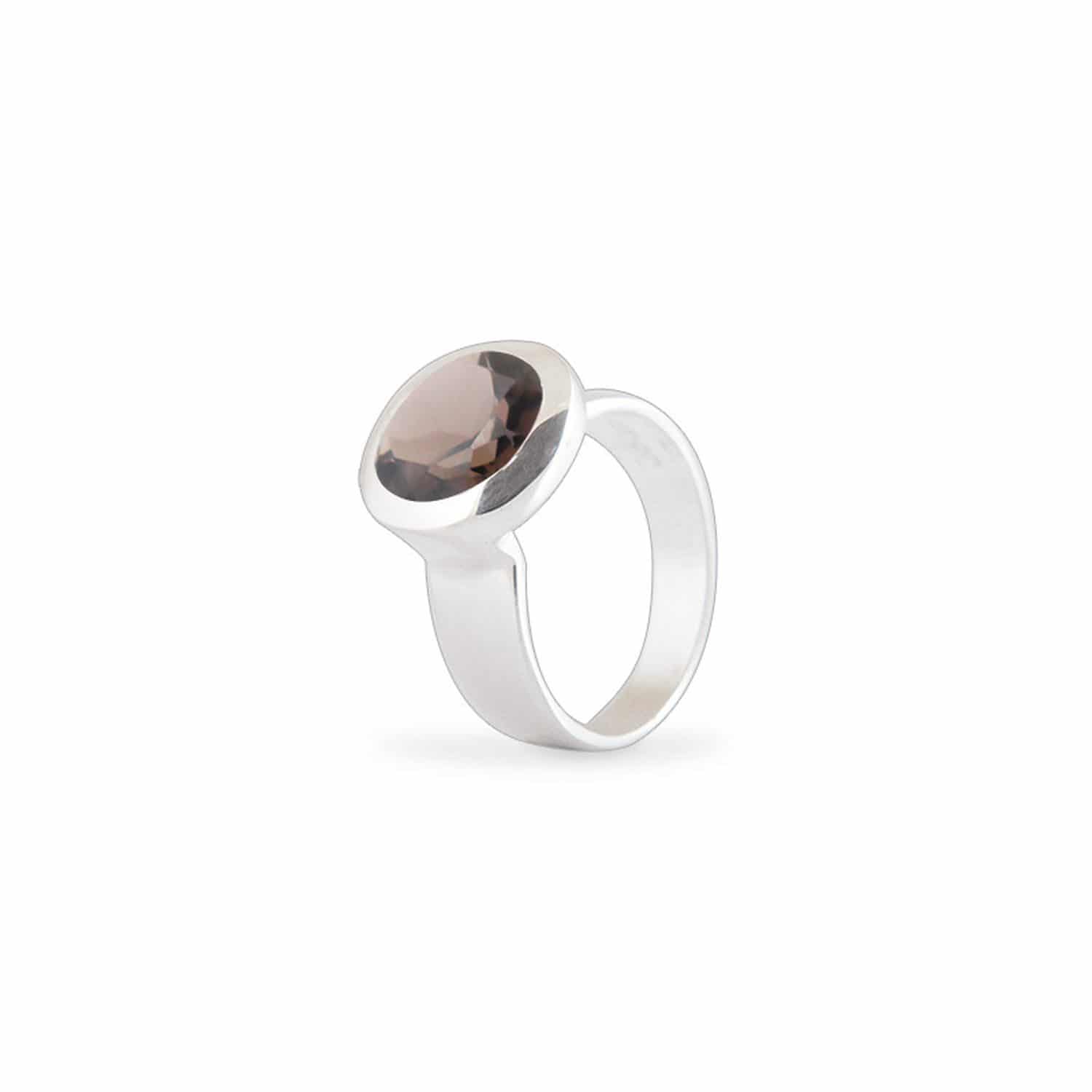 ILR Collection Ring W56 Rauchquarz Silber Cocktail - 160145