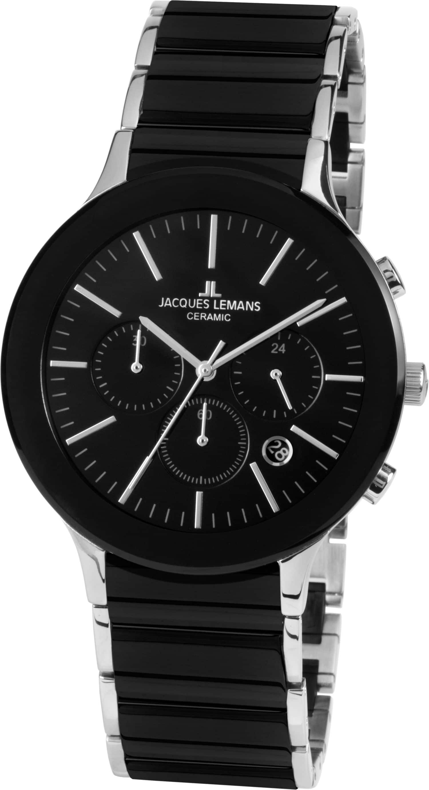 Jacques Farel Herrenuhr Quarz Chrono Keramik - 163071