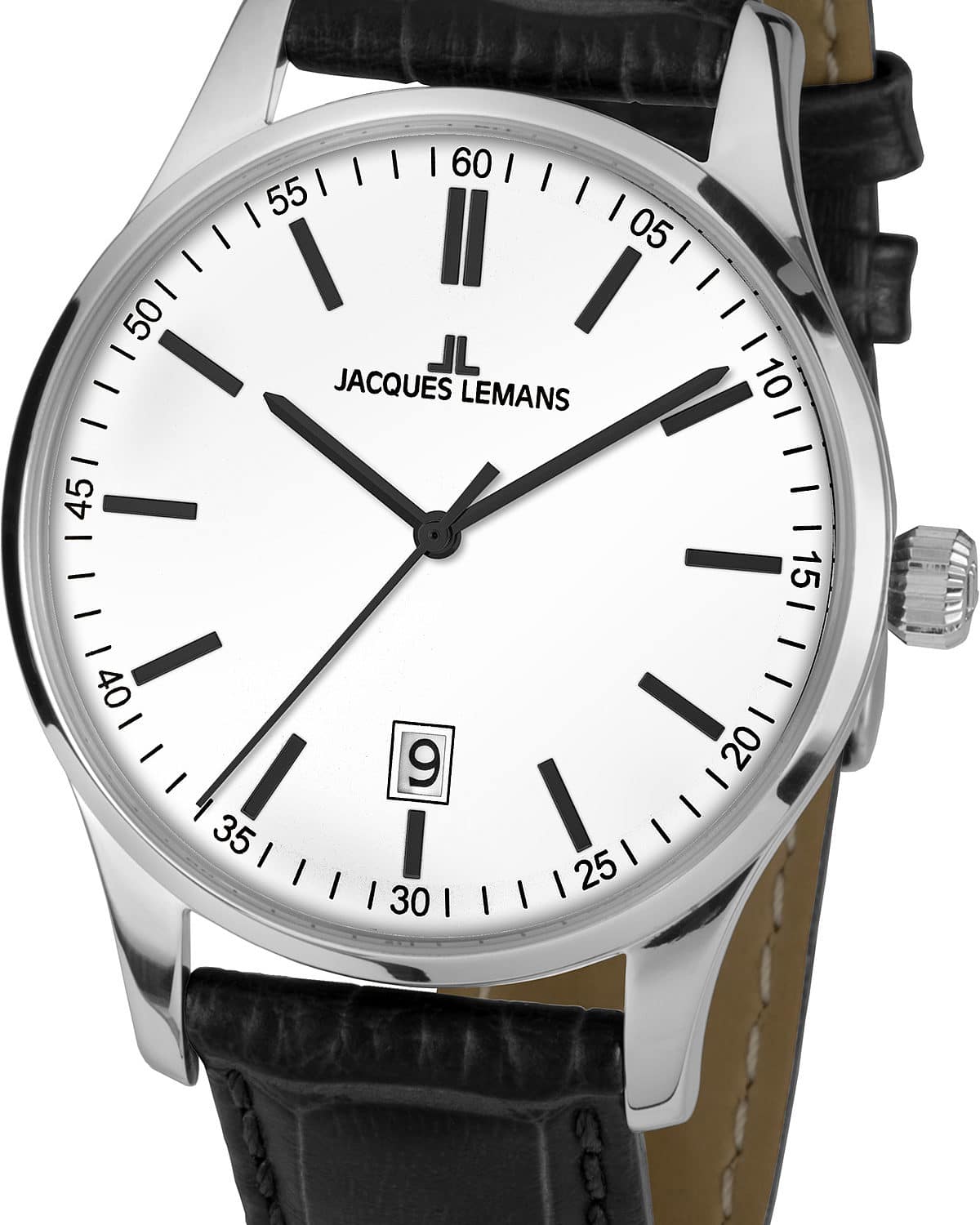 Jacques Lemans Herren Quarzuhr Edelstahl lederband - 163081