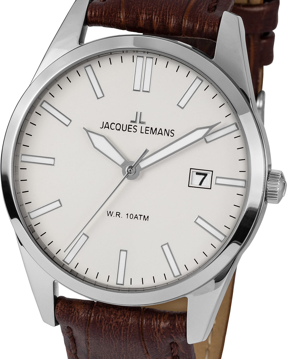 Jacques Lemans Herren Edelstahl Quarzuhr Lederband - 163086