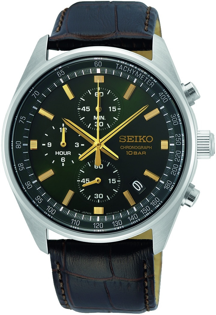 SEIKO Herren Edelstahl Chronograph Quarz Uhr - 163196