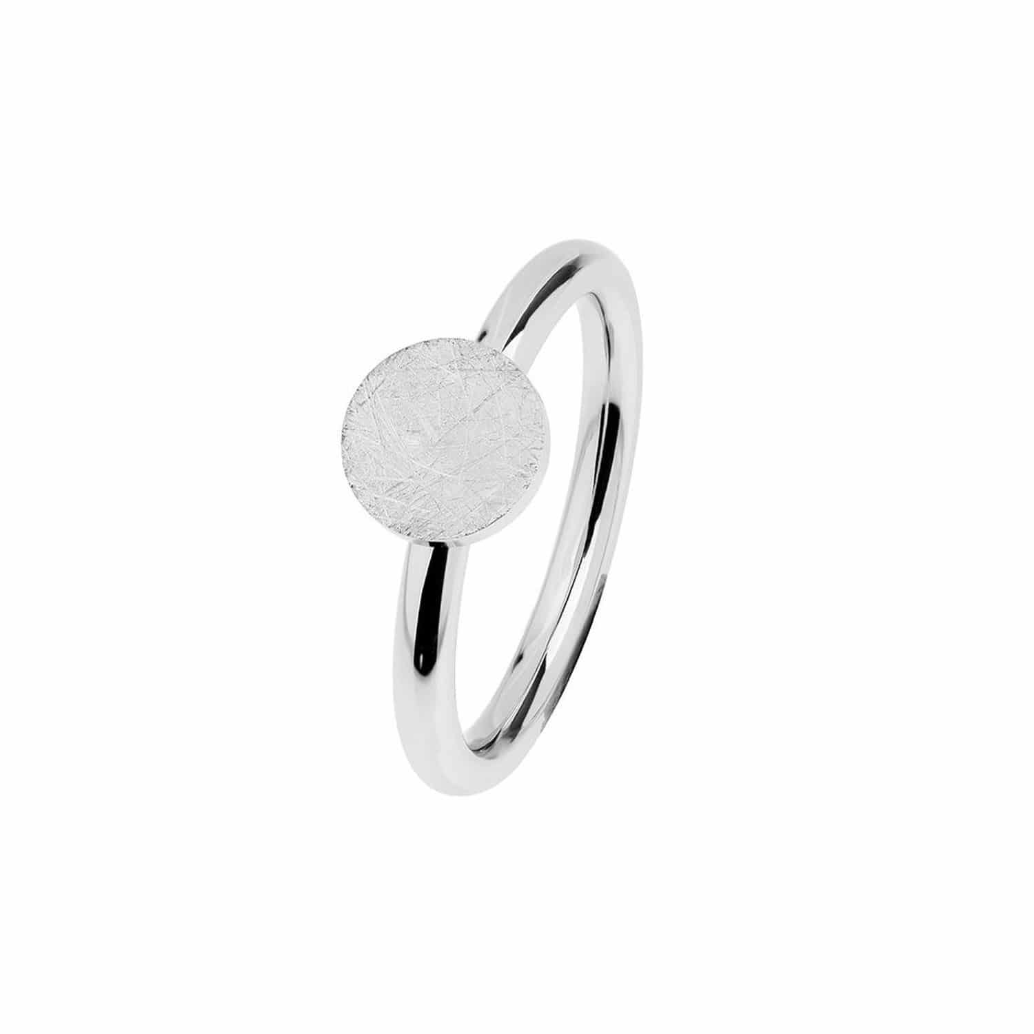 Ernstes Design Ring W.55 Edelstahl 2mm teilmattiert - 106348