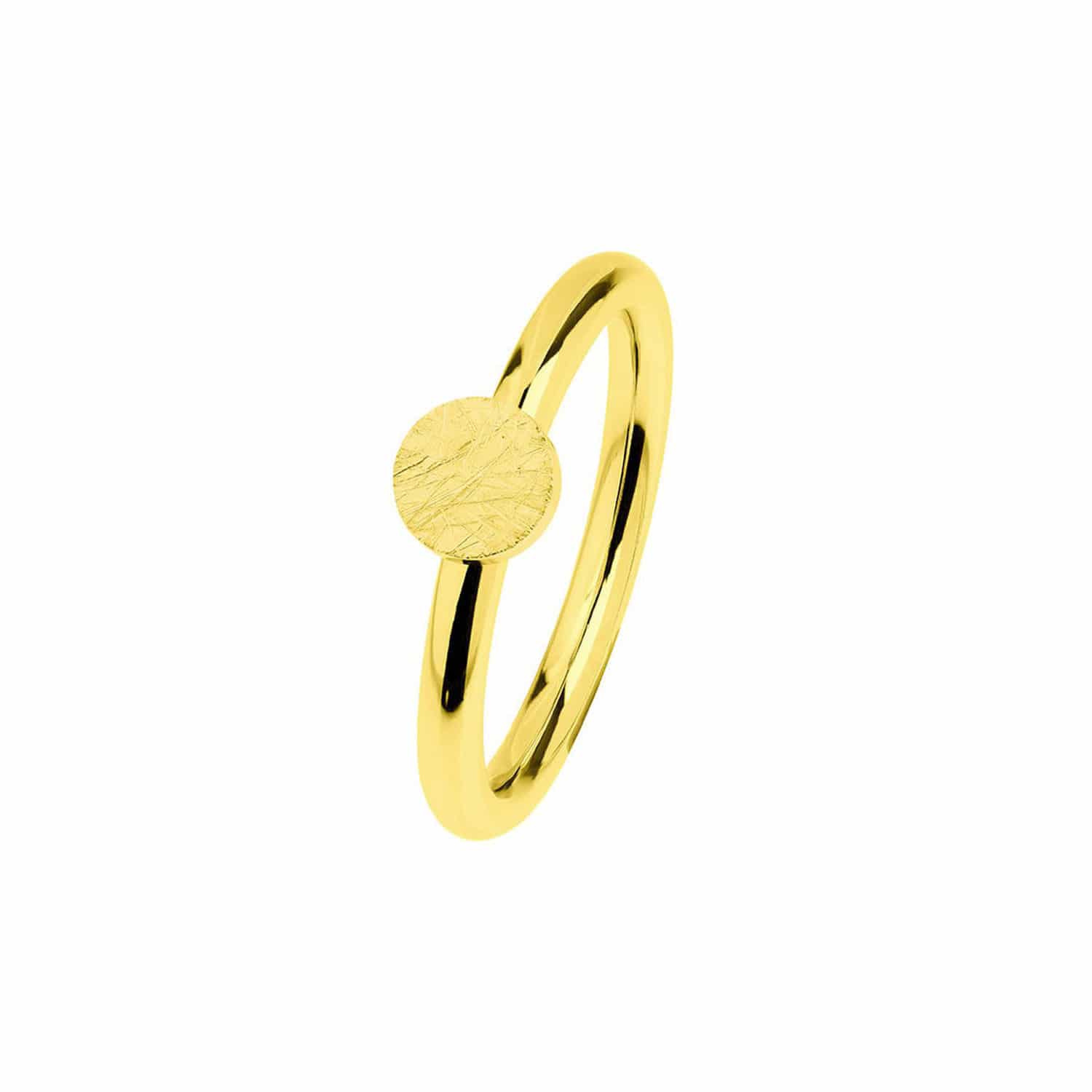 Ernstes Design Ring W.55 Edelstahl Gold beschichtet - 106366