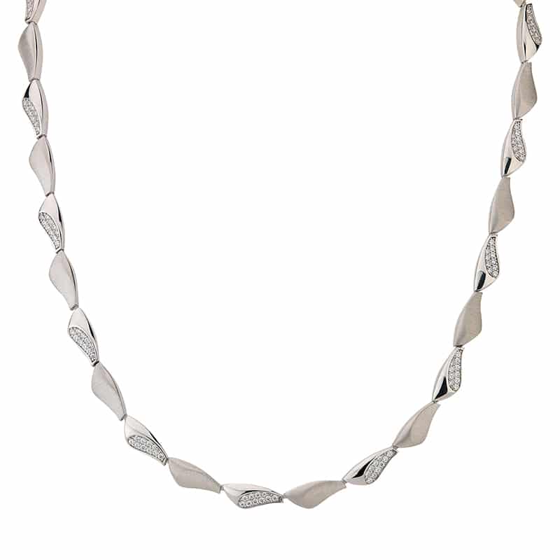 CEM Damencollier 45cm Zirkonia poliert/matt  - 163776