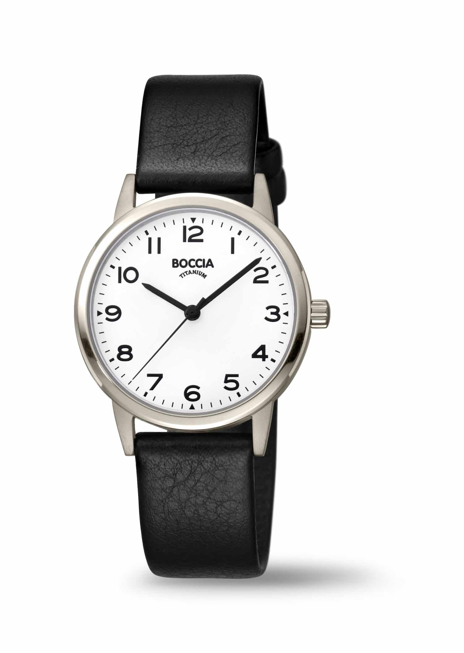 Boccia Damen Titan Quarz Uhr Lederband - 163998