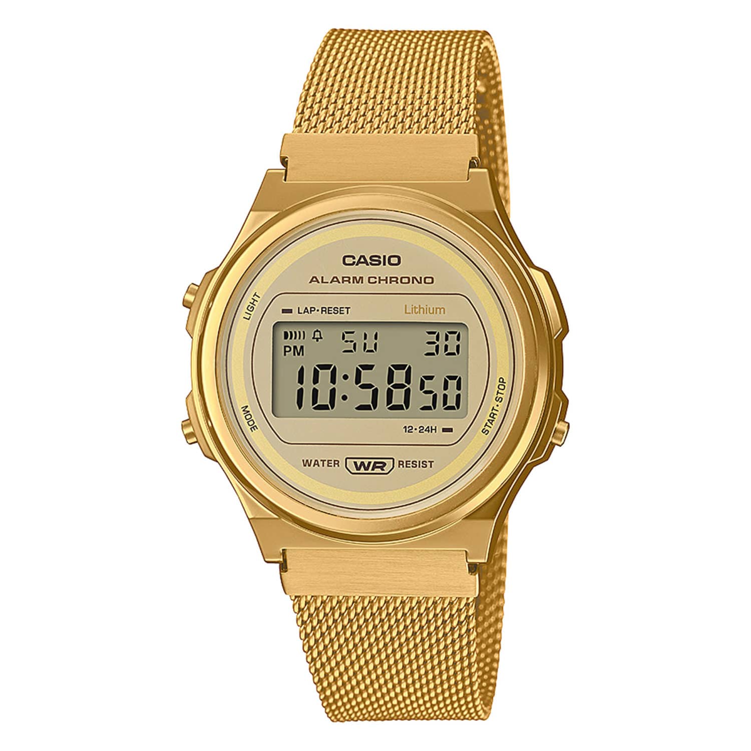 Casio Damen Digital Uhr goldplattiert - 164032