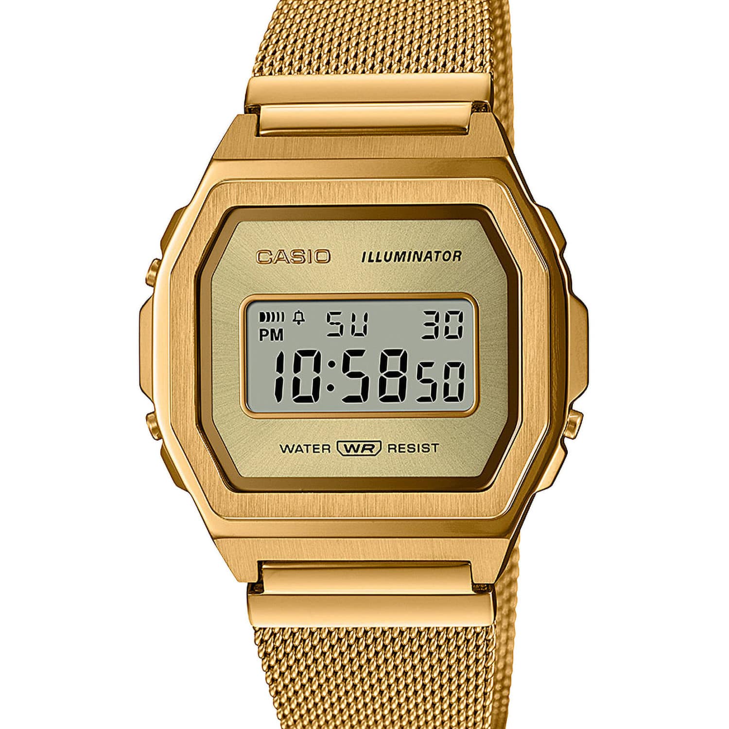 Casio Damen Quarz Digital Uhr goldplattiert - 164034