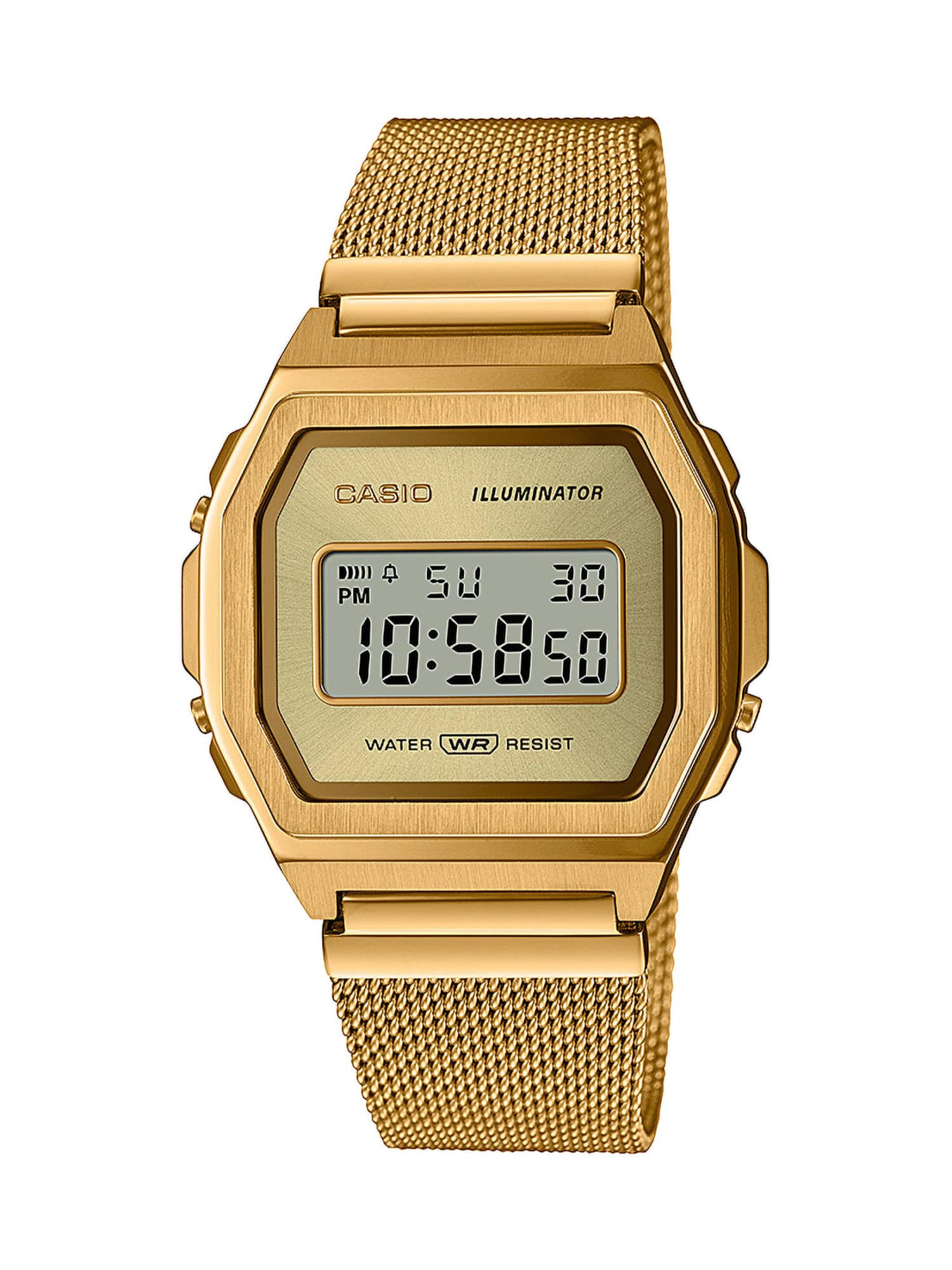Casio Damen Quarz Digital Uhr goldplattiert - 164034