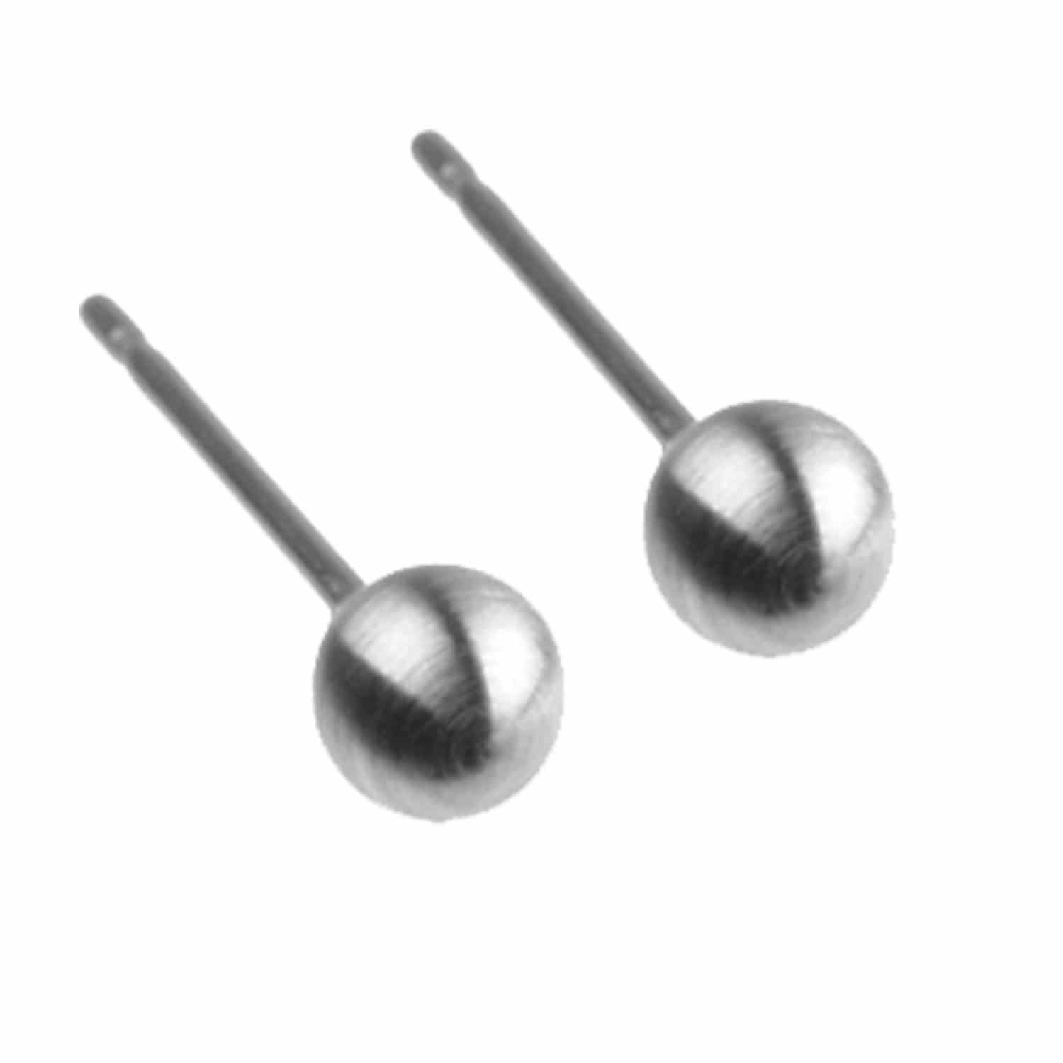 Ernstes Design Ohrstecker Stahlkugel 5mm matt - 107779