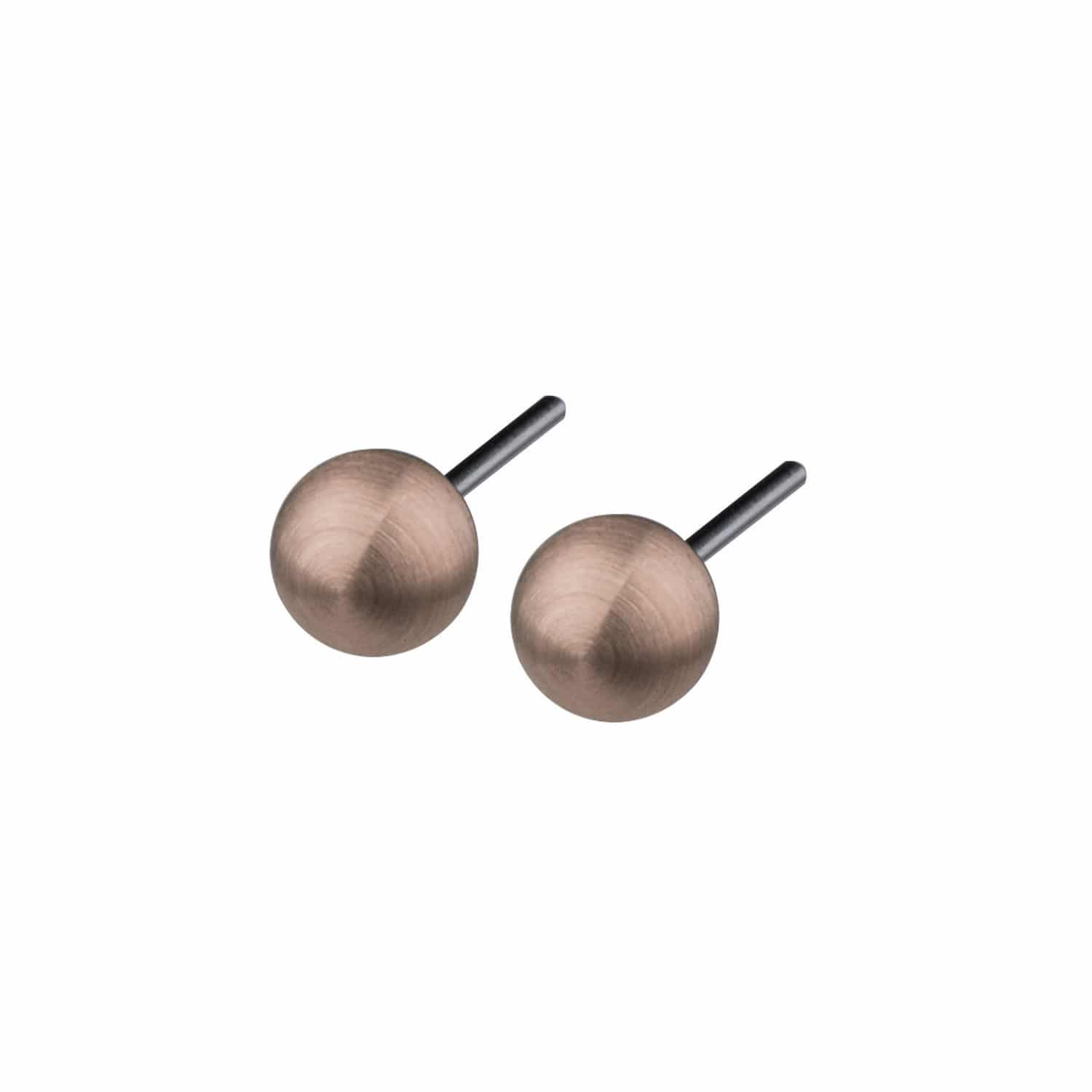 Ernstes Design Ohrstecker Stahlkugel rotgold 5mm  - 107784