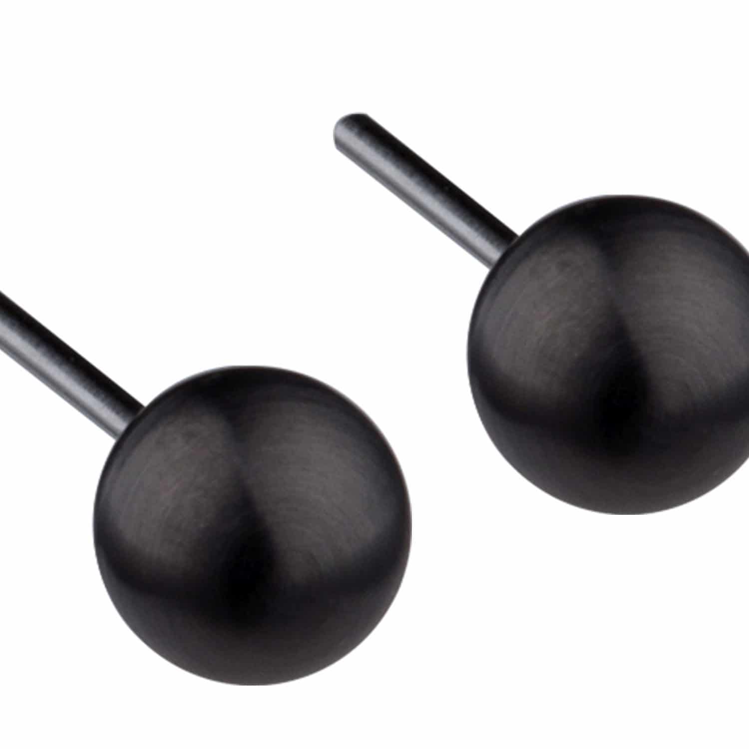 Ernstes Design Ohrstecker Stahlkugel schwarz 5mm  - 108084