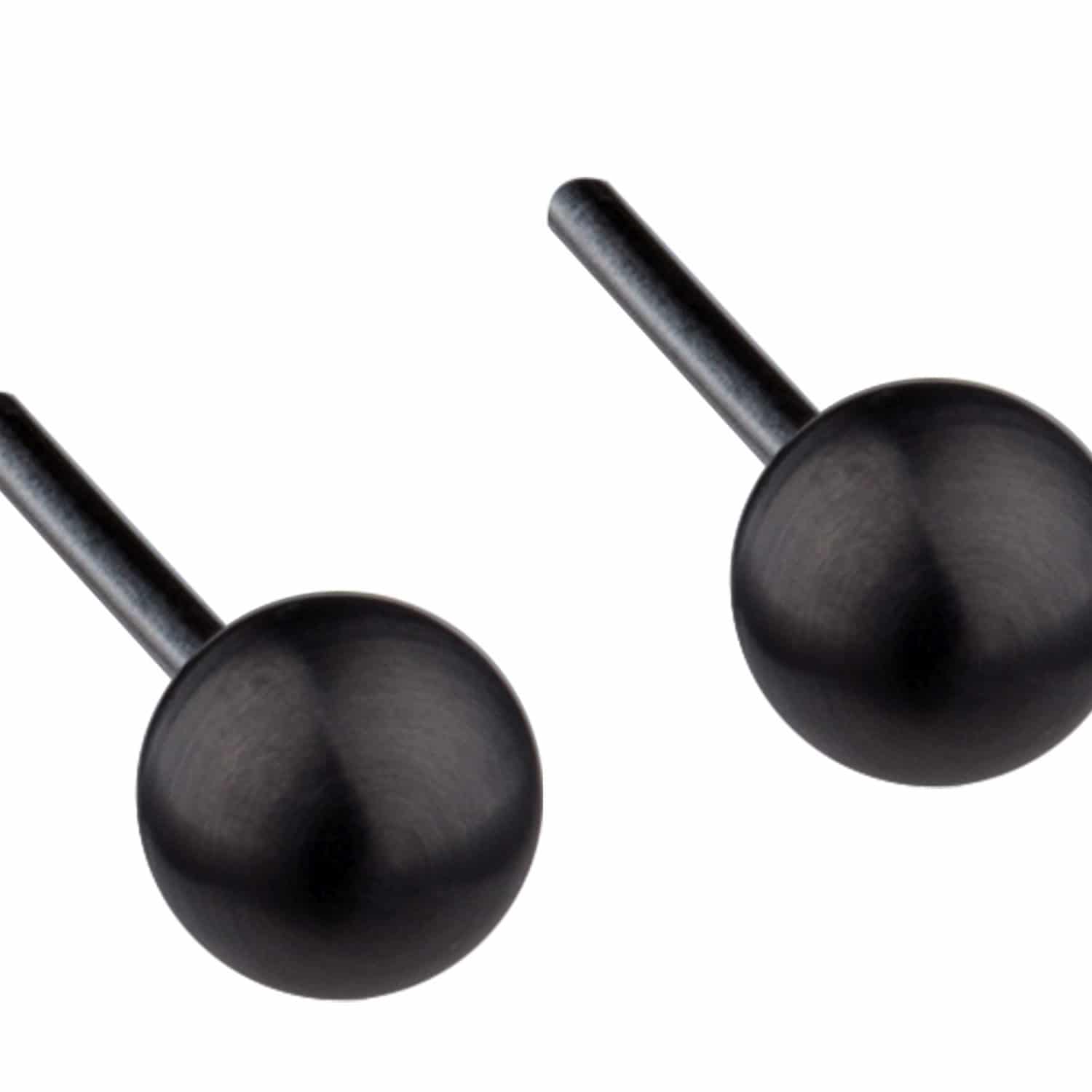 Ernstes Design Ohrstecker Stahlkugel schwarz 4mm  - 108085