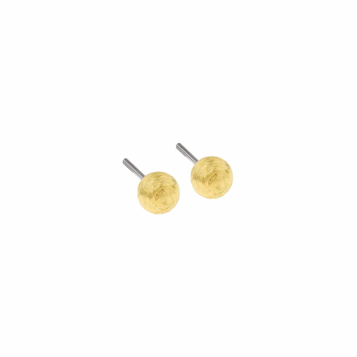 Ernstes Design Ohrstecker 5mm Stahl/Gelbgold  - 108093