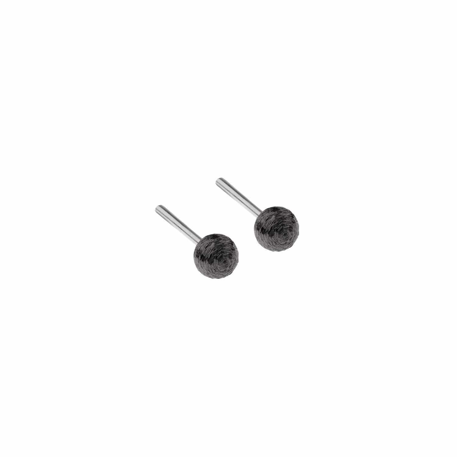 Ernstes Design Ohrstecker 4mm Kugel Stahl schwarz - 108104