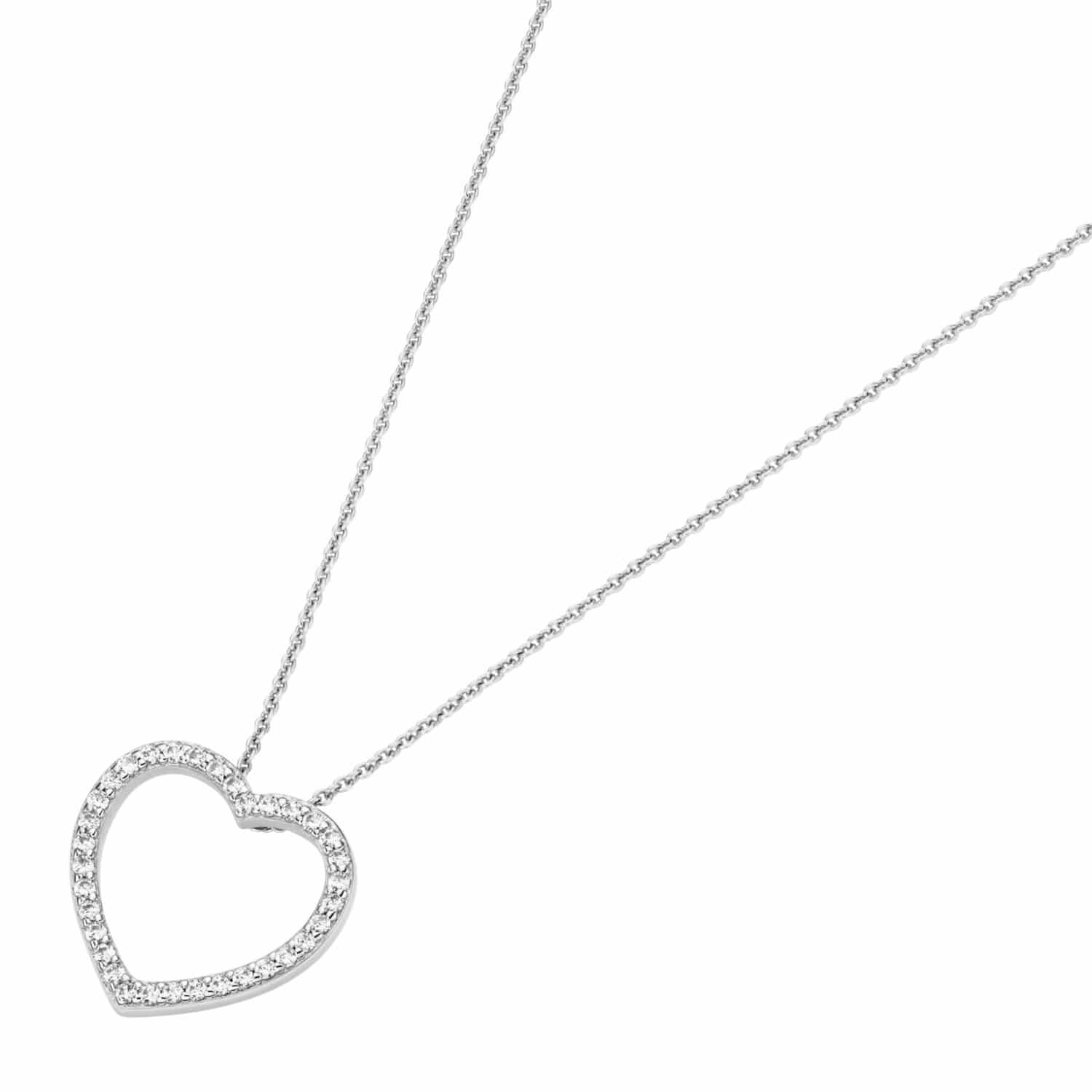 Giorgio Martello Anhänger Herz 42+3cm Ankerkette - 164601
