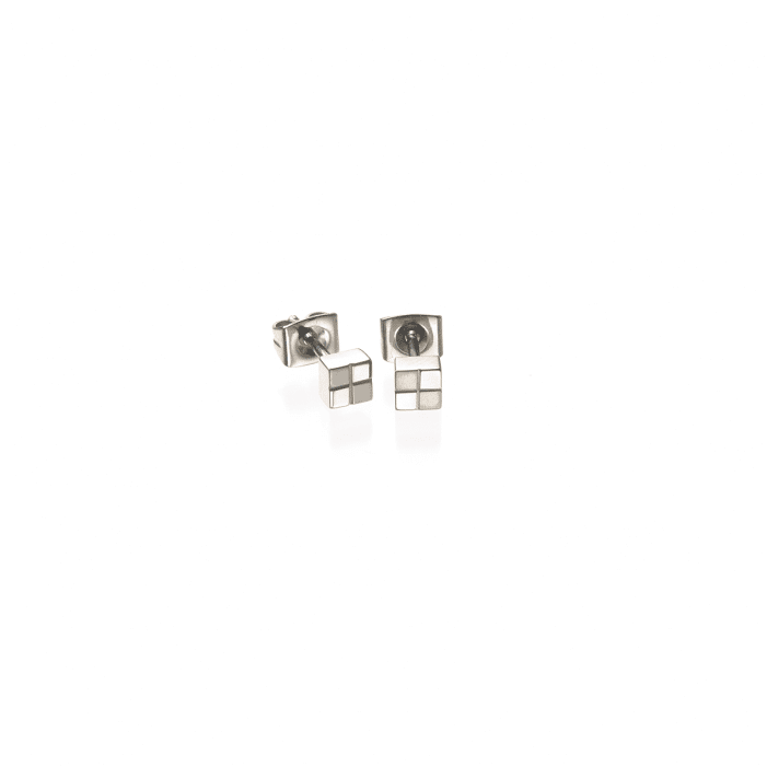 Boccia Ohrstecker 4,5x4,5mm Titan  - 132670