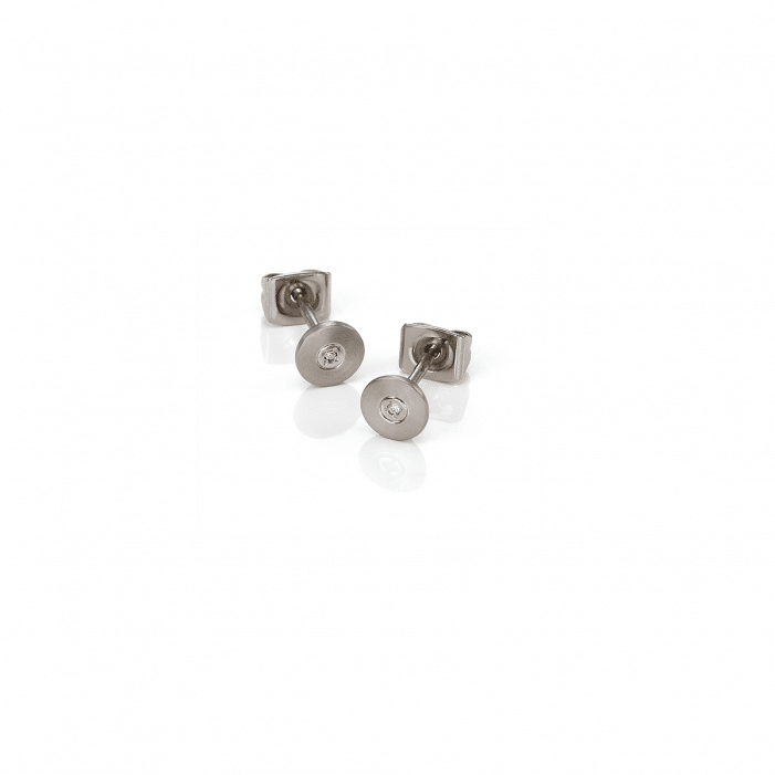 Boccia Ohrstecker 6mm Titan  - 132688