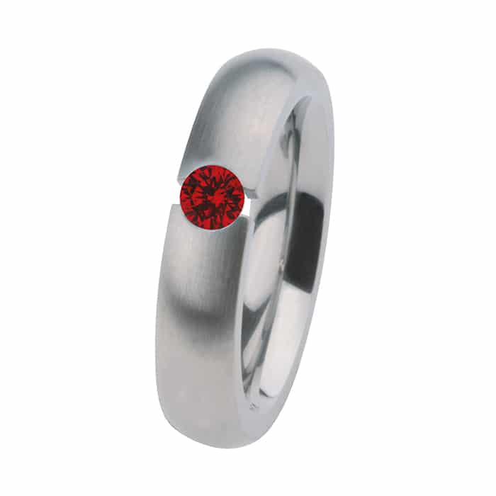 Ernstes Design Ring 5 mm,W57 Farbstein red - 164743