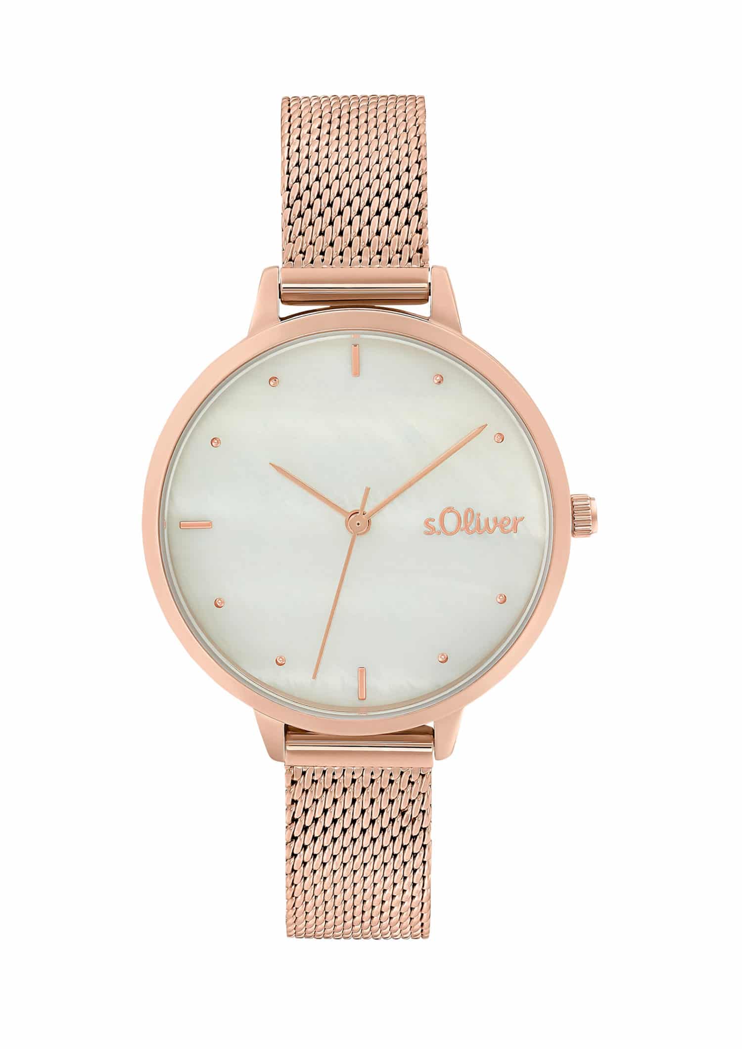 s.Oliver Damen Quartzuhr ip rosé gold - 165027